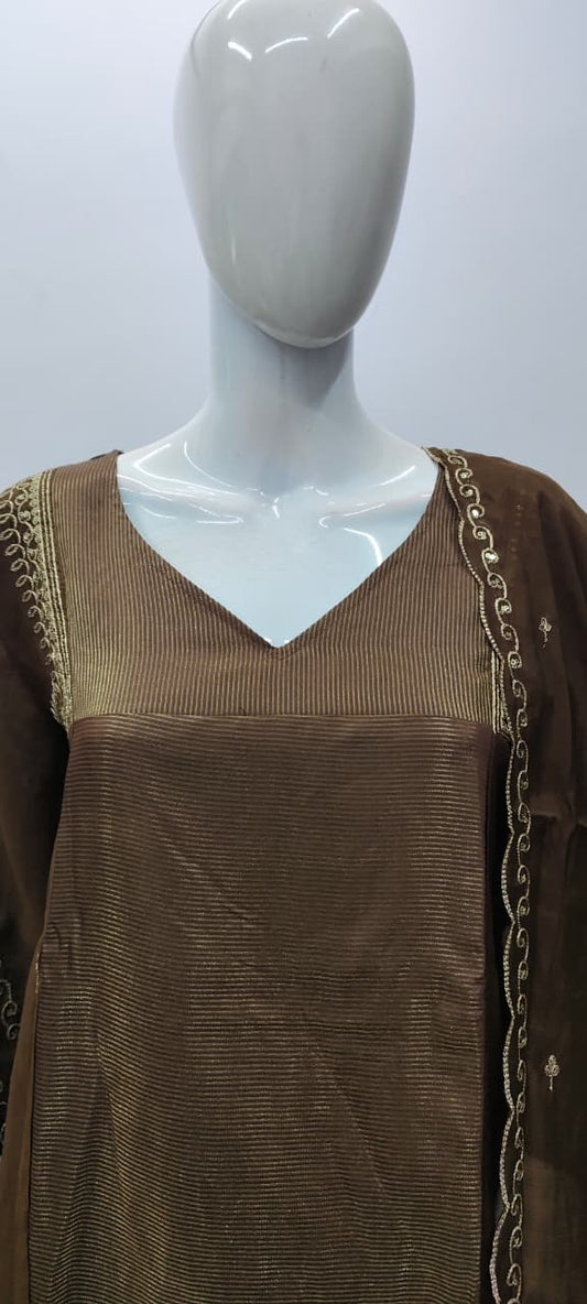 Brown Elegant A - Line Designer suits