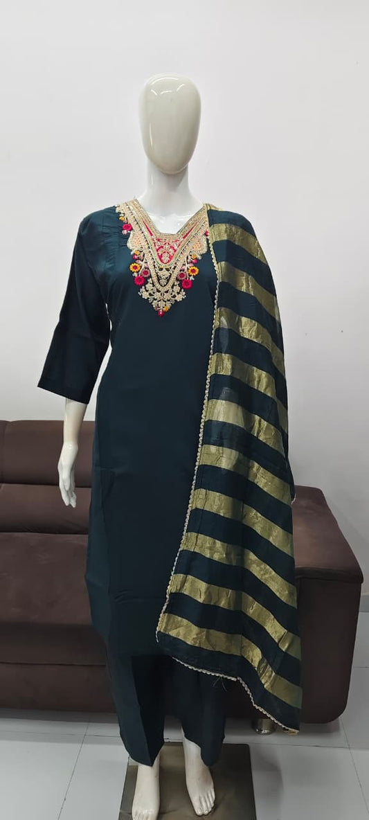 Peacock Blue Elegant Designer suits