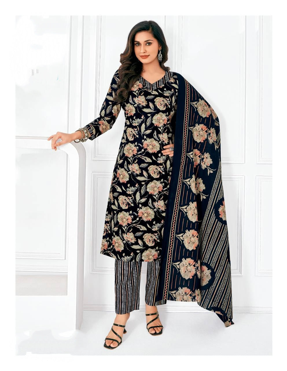 Black Cotton sets with duppata
