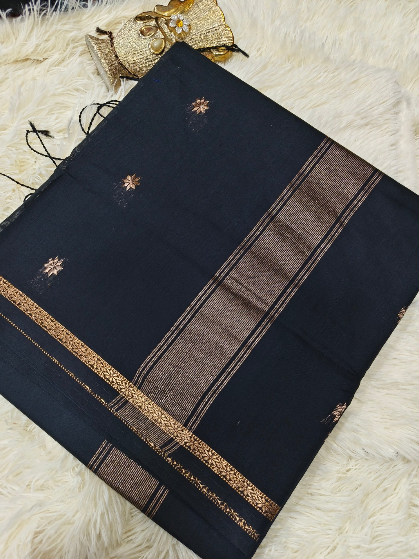 Black Maheshwari Cotton