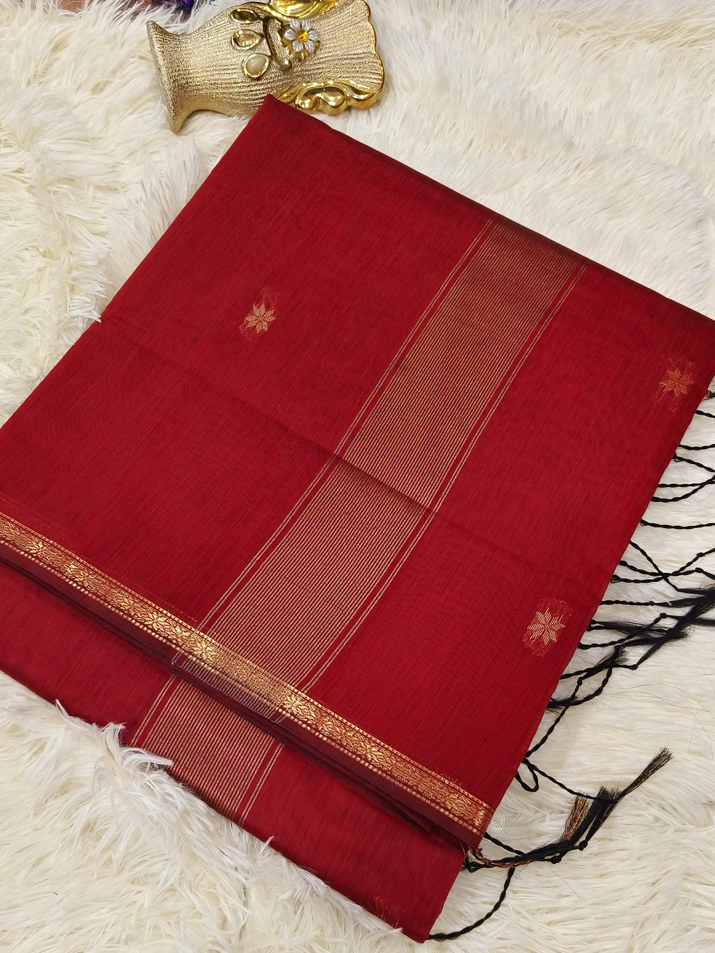 Maroon Maheshwari Cotton