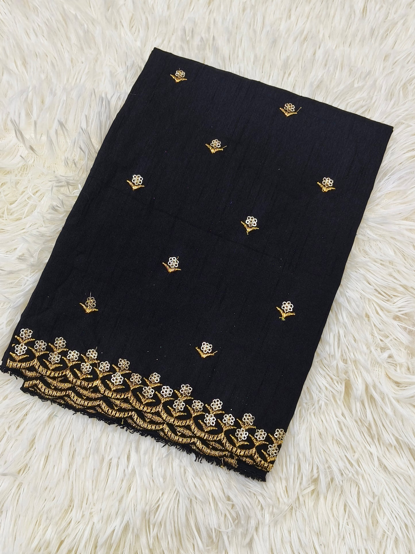 Black Silk Cotton blouse material