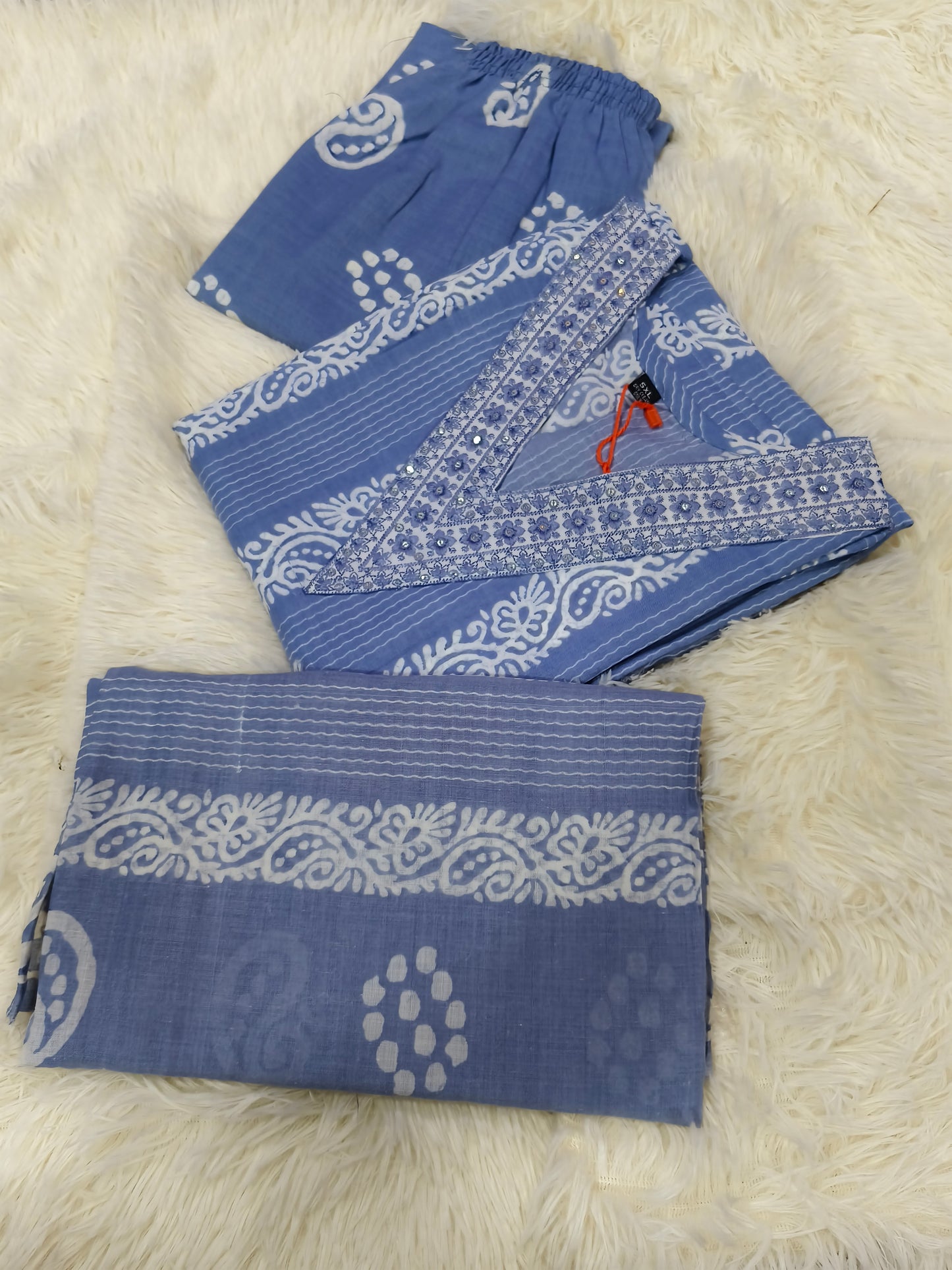 Levender Cotton sets with duppata