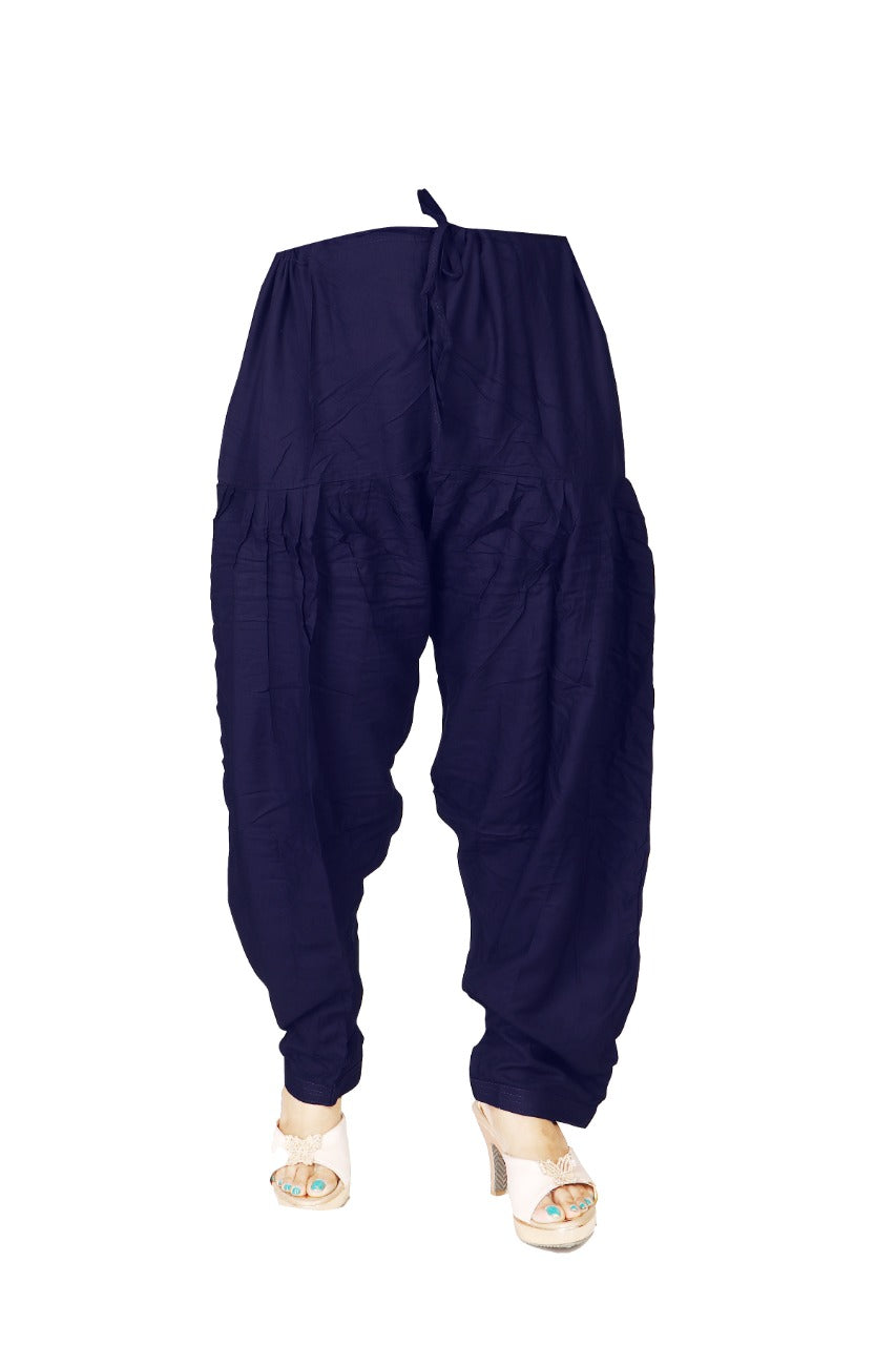 Navy Blue Cotton Patiala Pant