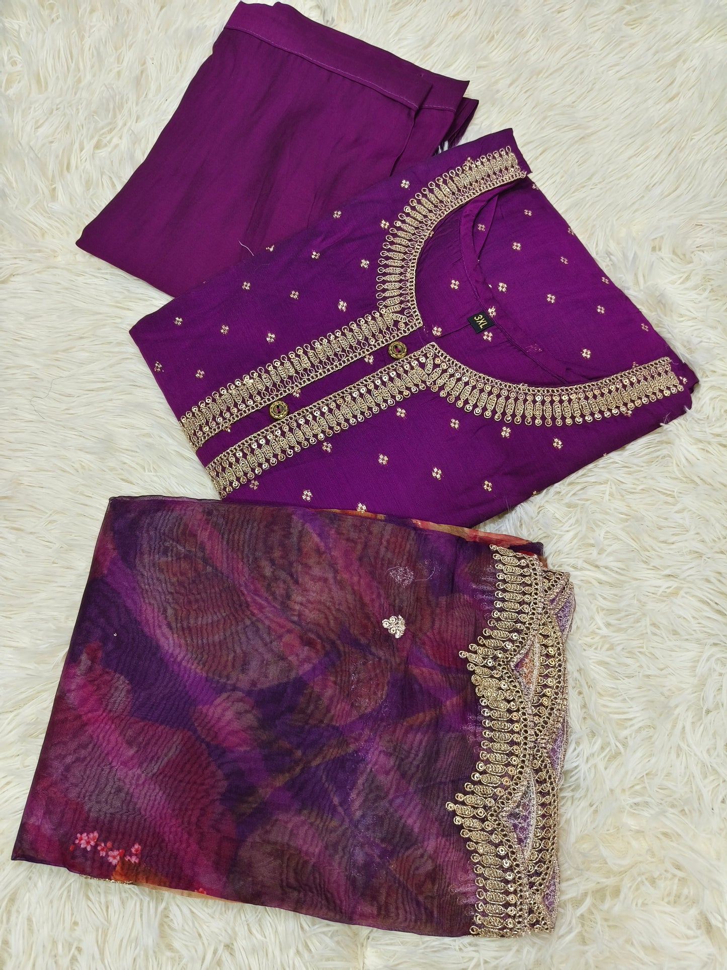 Purple designer salwar suit