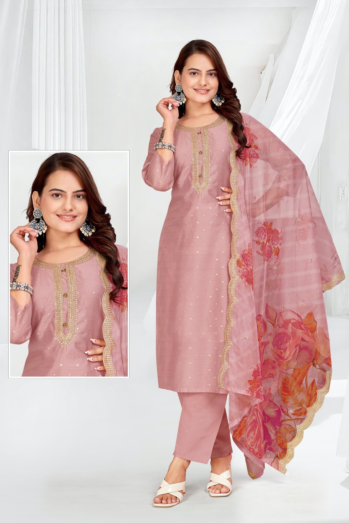 Light Onion Pink designer salwar suit
