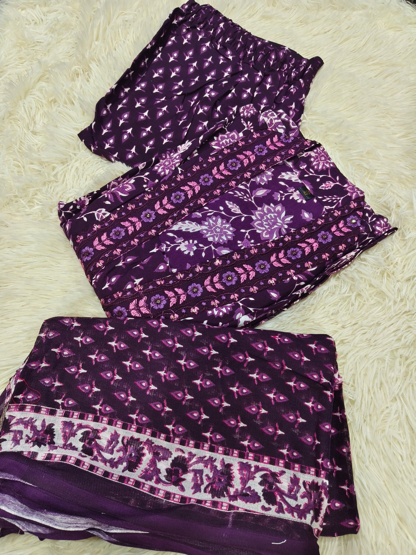 Wine designer cotton suit