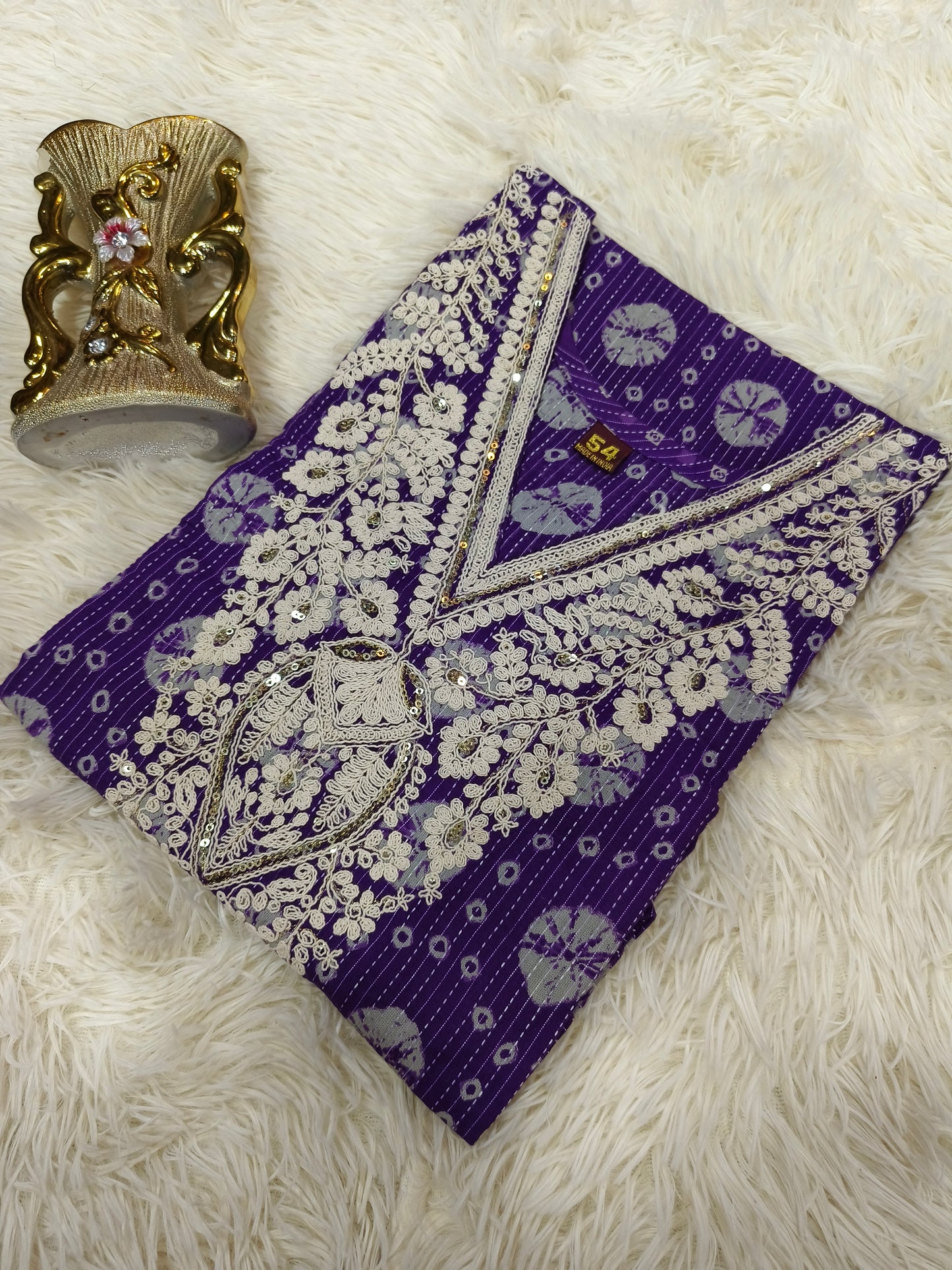 Purple Side cut Kurti