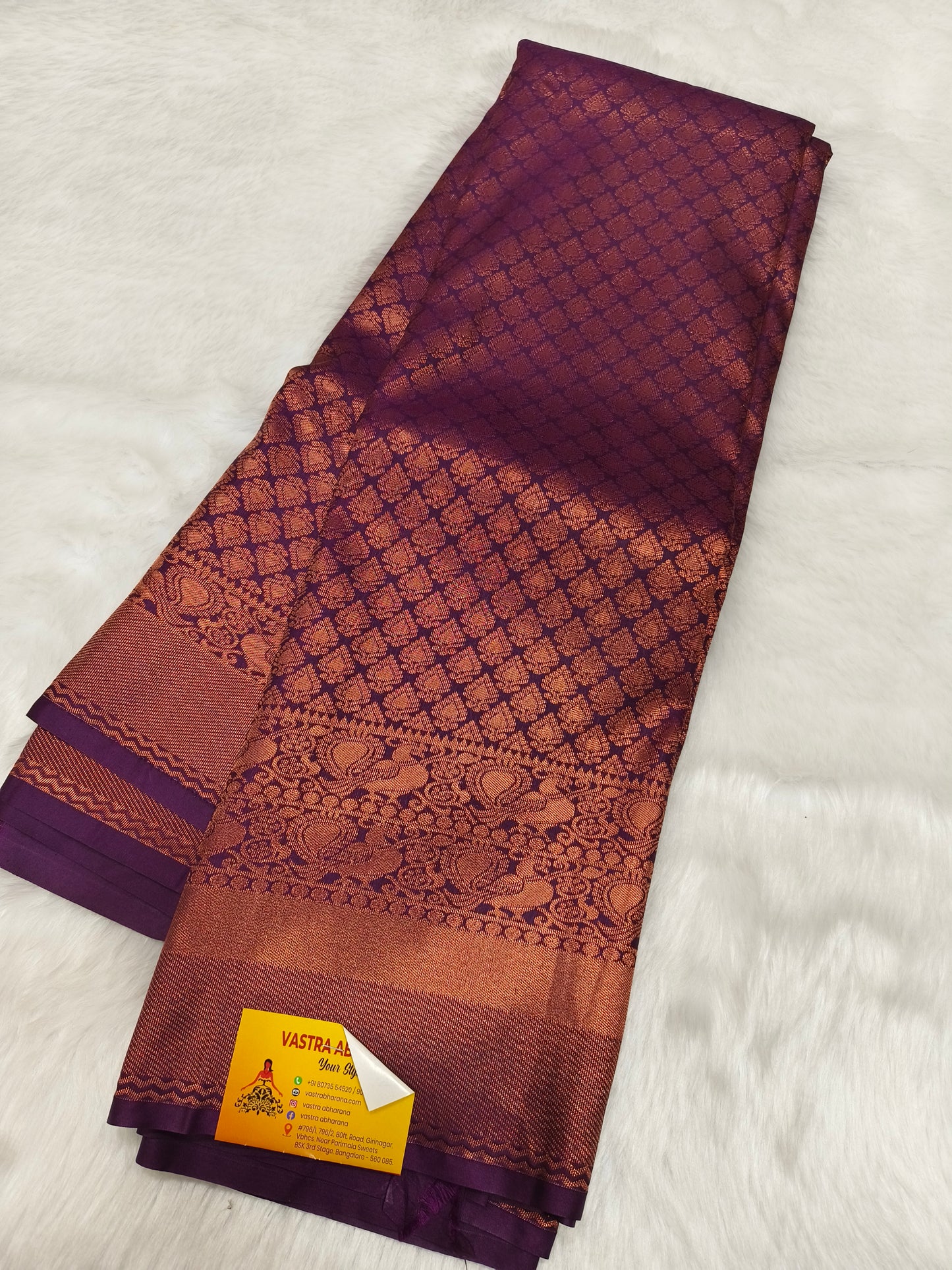 Wine kanjivaram silk saree