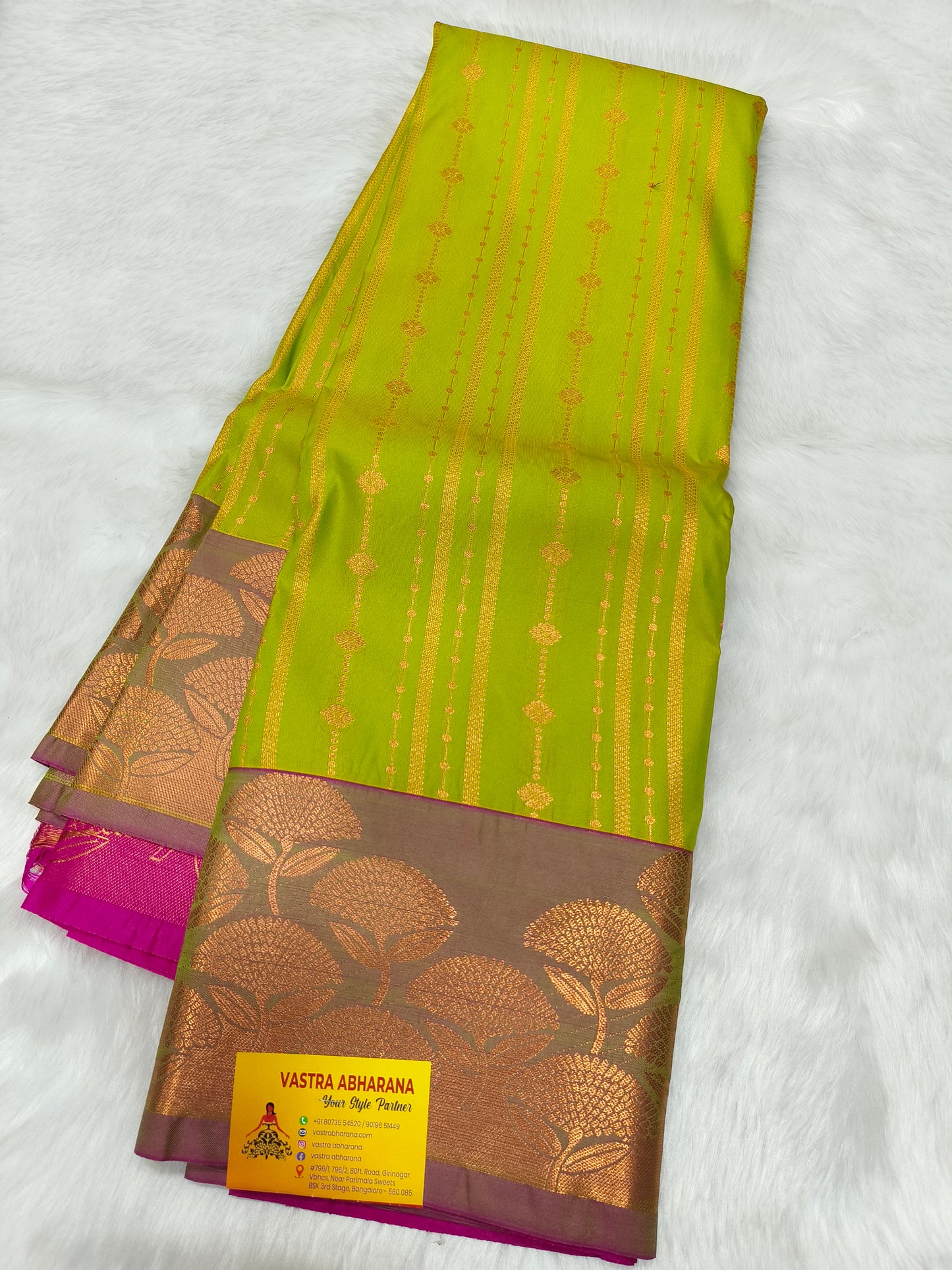 Green kanjivaram silk saree