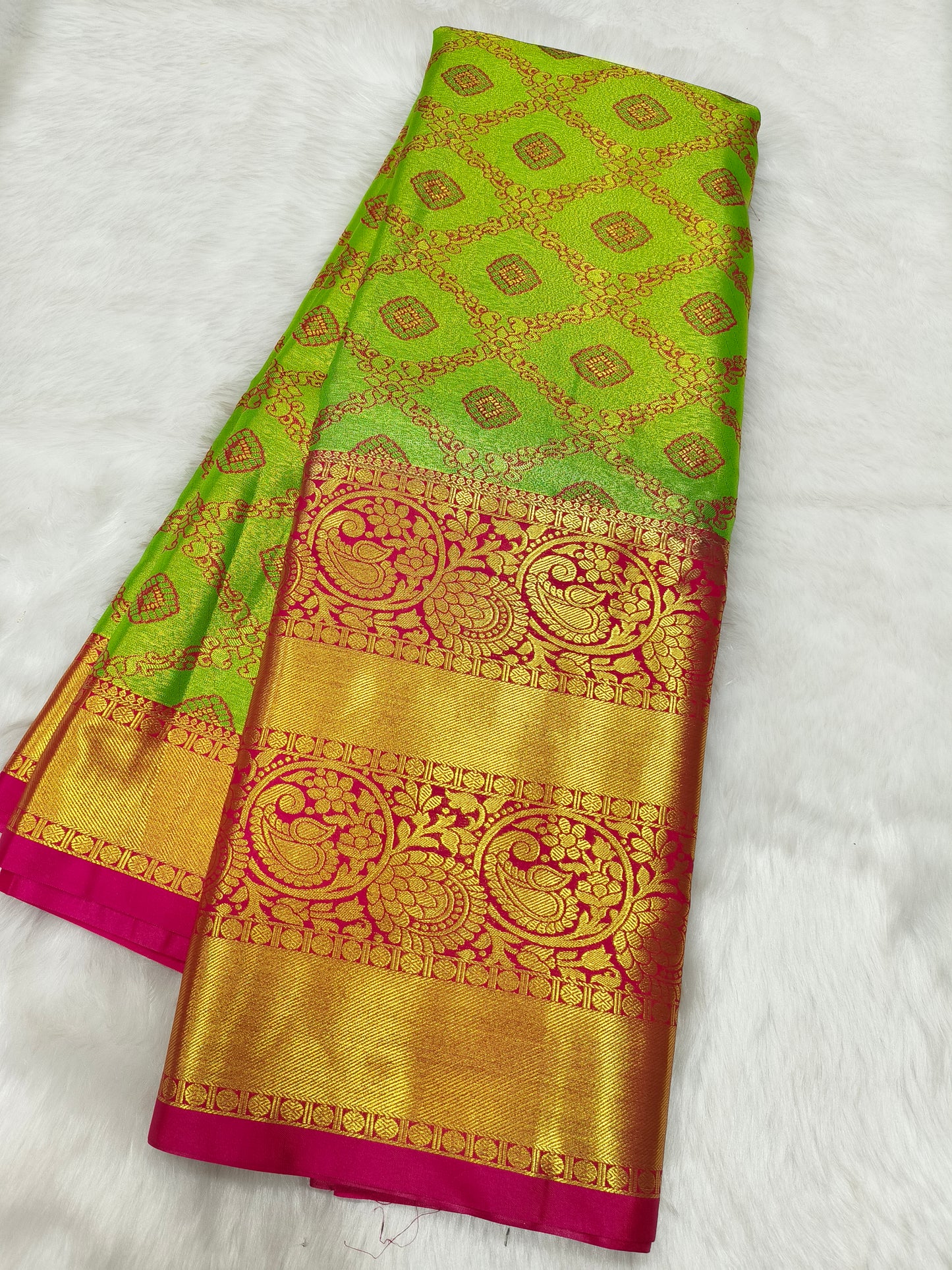 Green kanjivaram silk saree