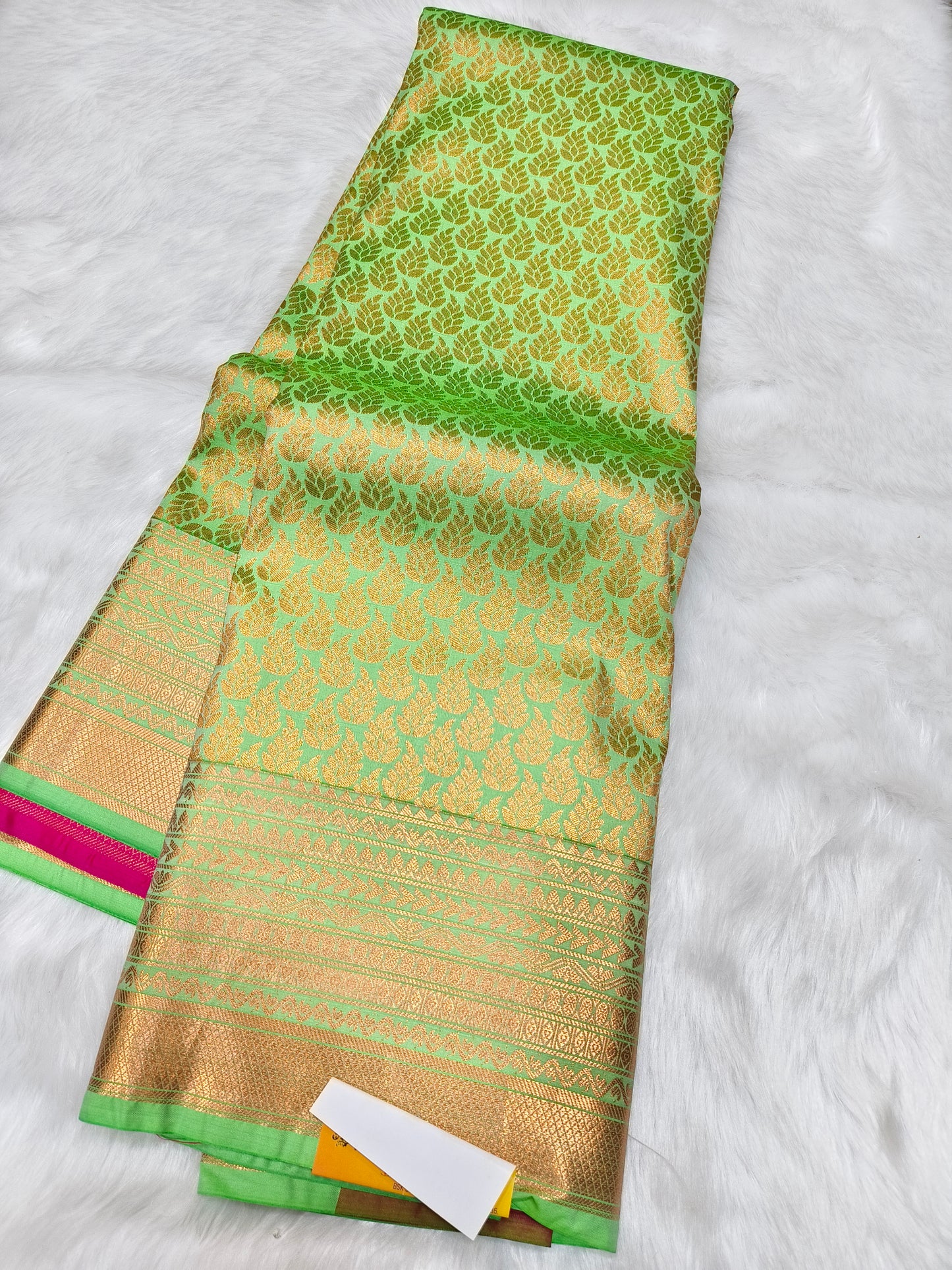 Light Green kanjivaram silk saree