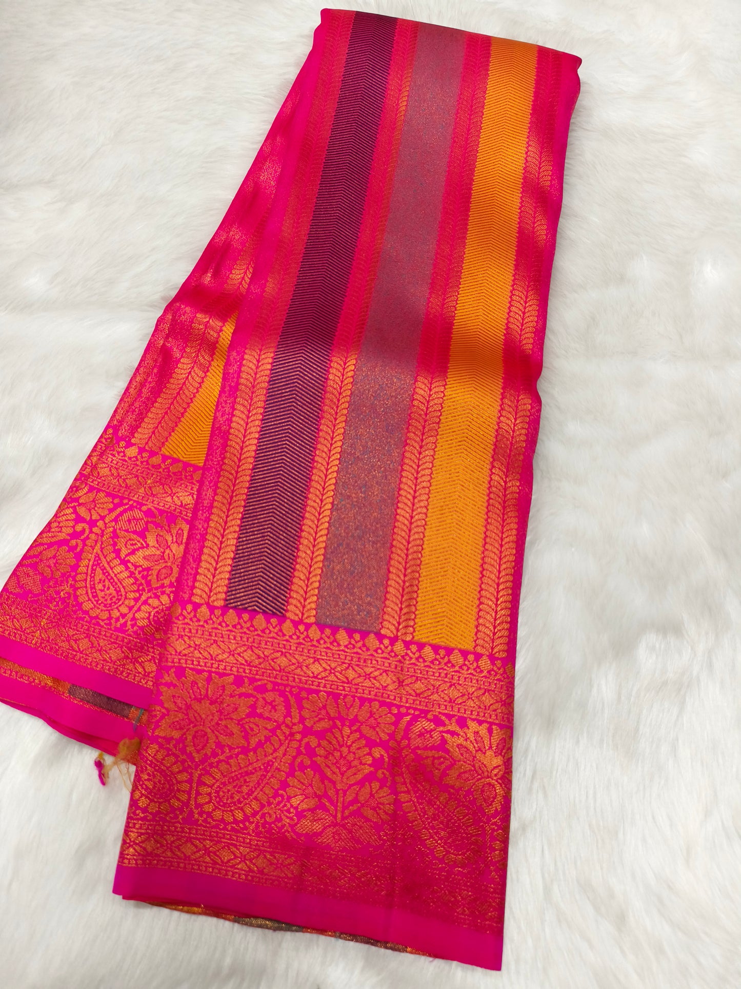 Pink Semi kanjivaram silk saree