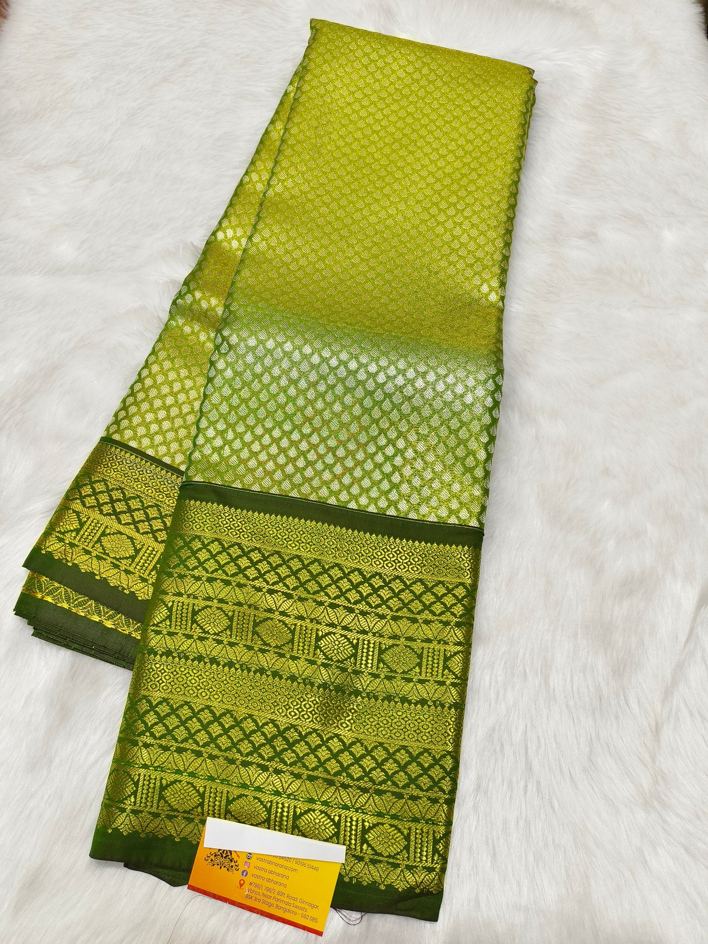 Green Semi kanjivaram silk saree