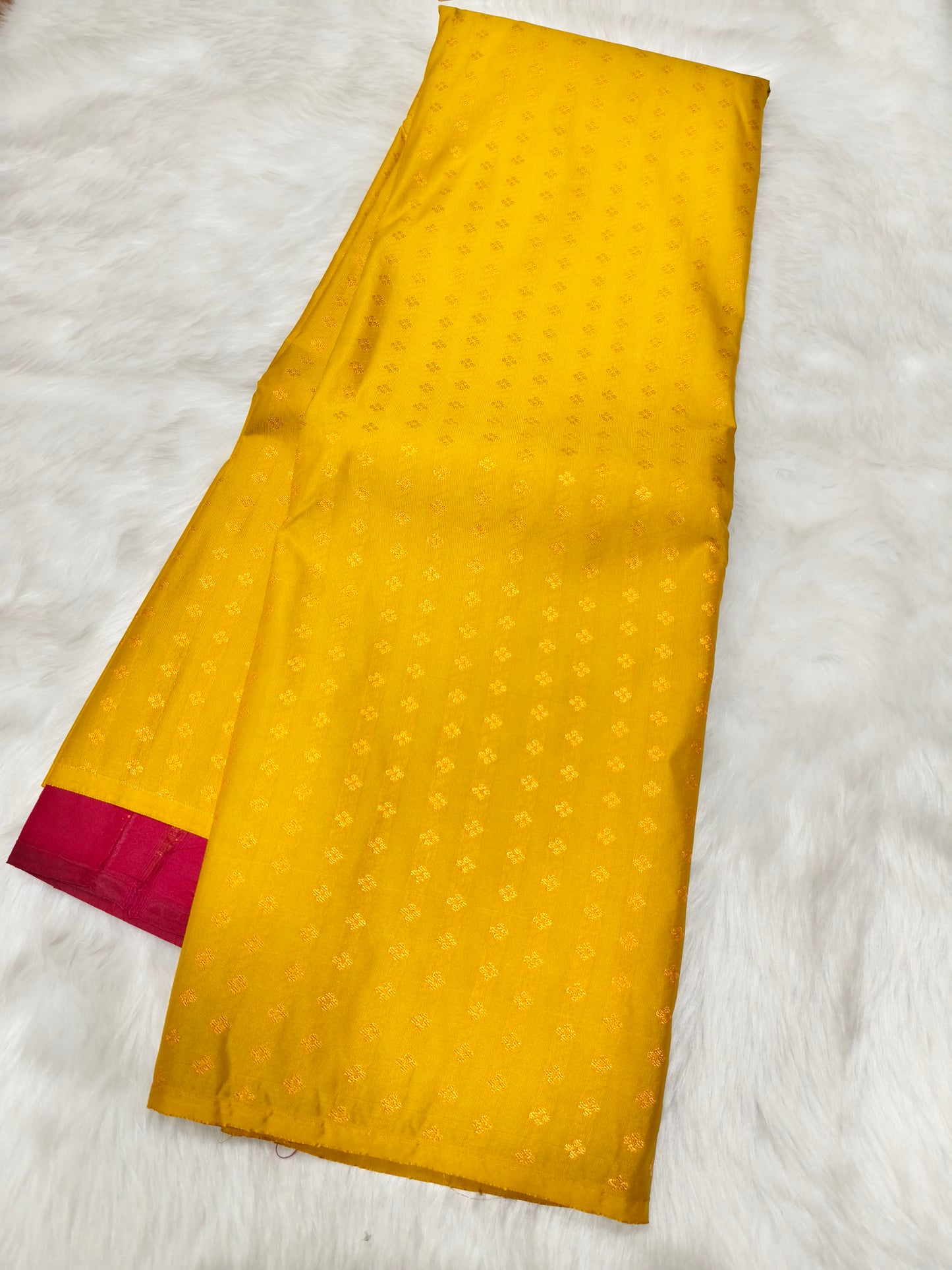 Yellow Semi kanjivaram silk saree