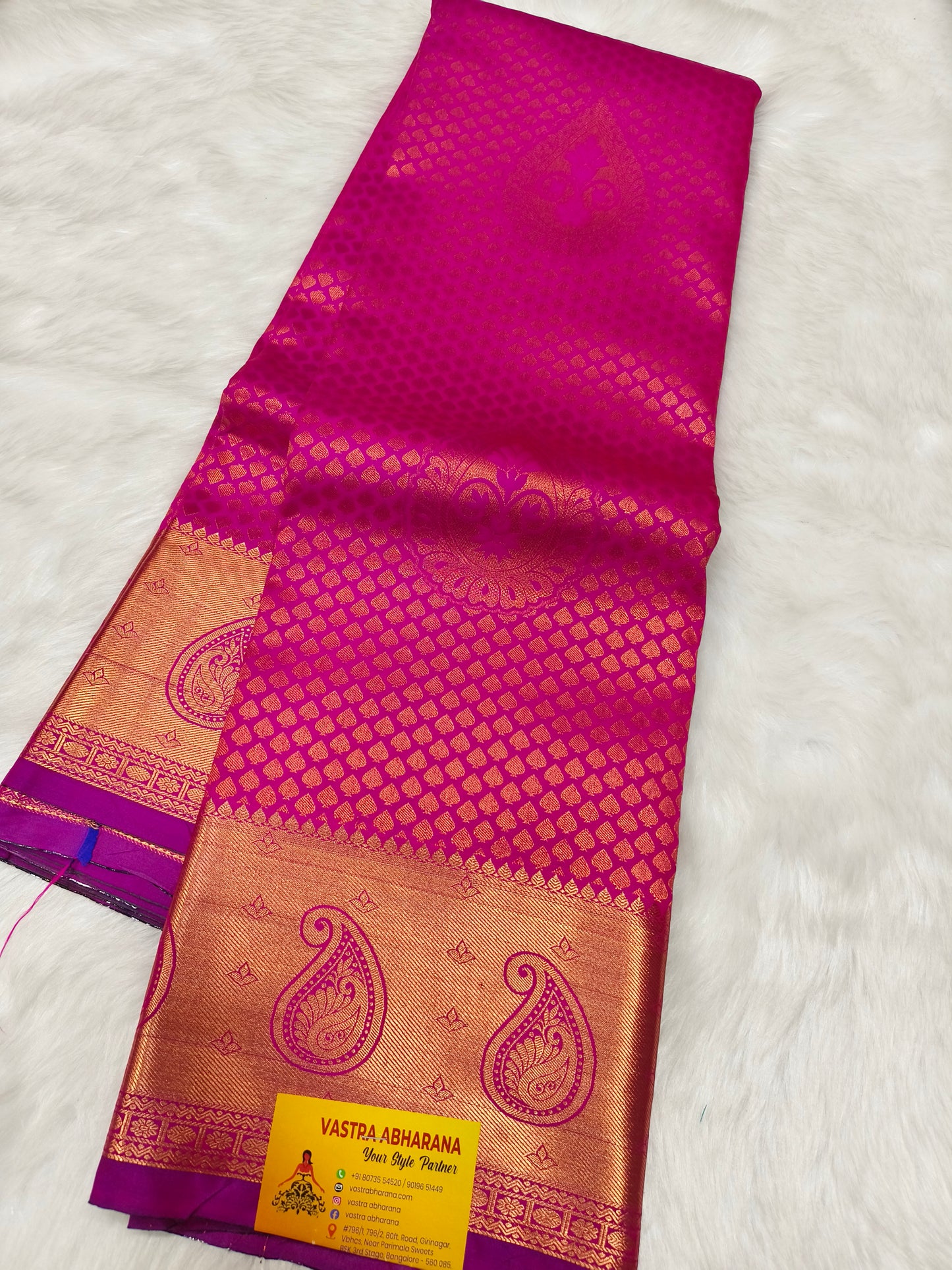 Pink Semi kanjivaram silk saree