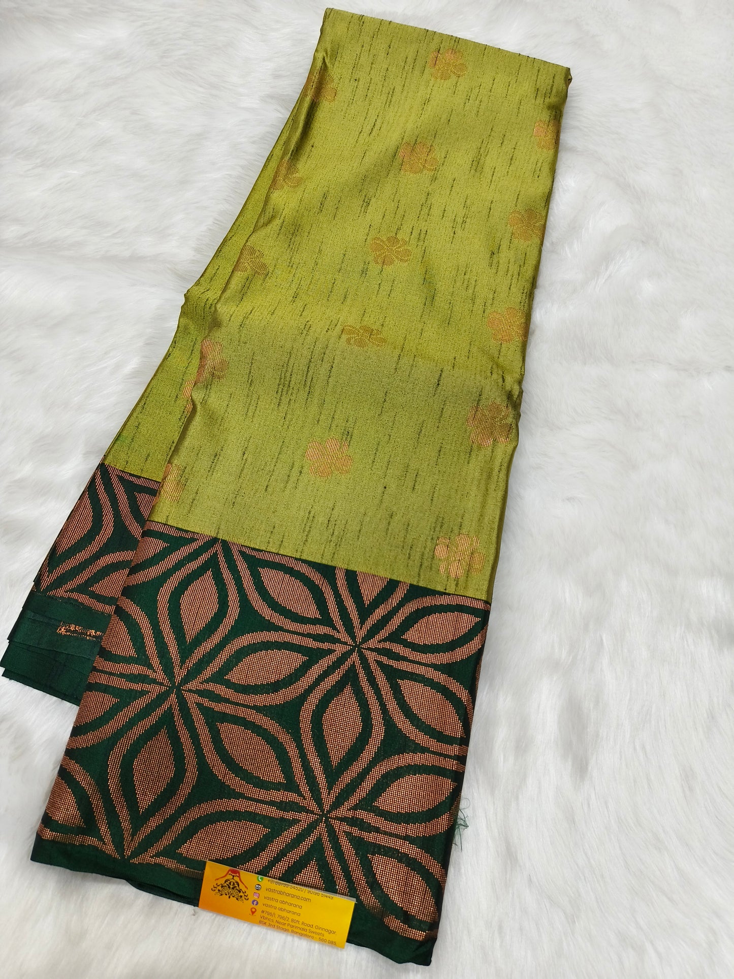 Light Green Semi kanjivaram silk saree