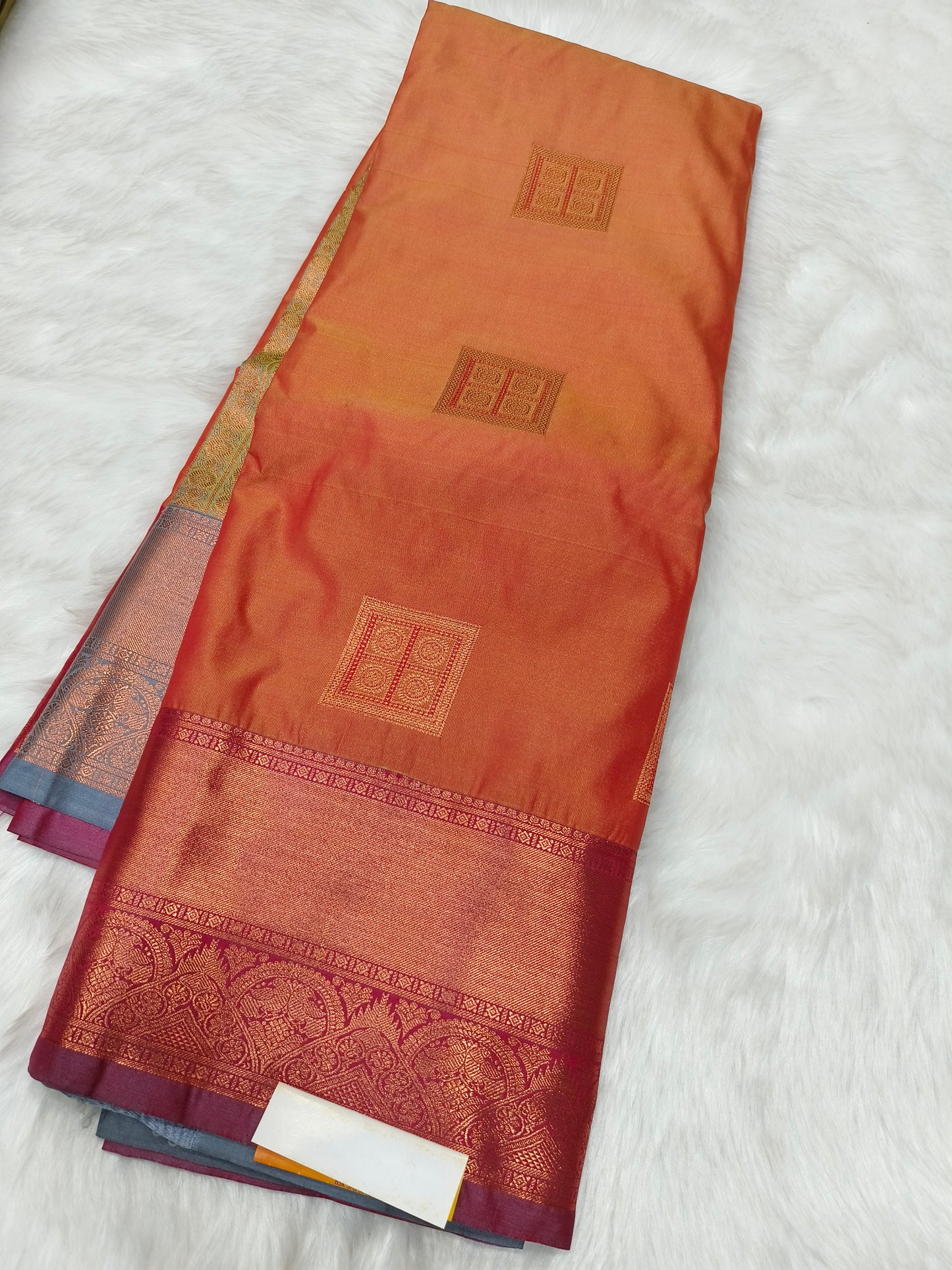 Honey colour Soft semi silk saree