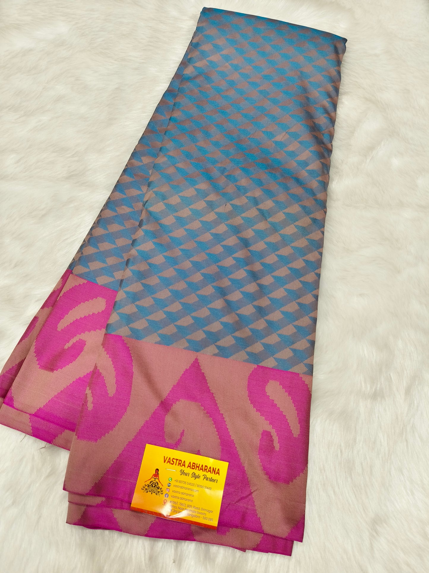 Grey Soft semi silk saree