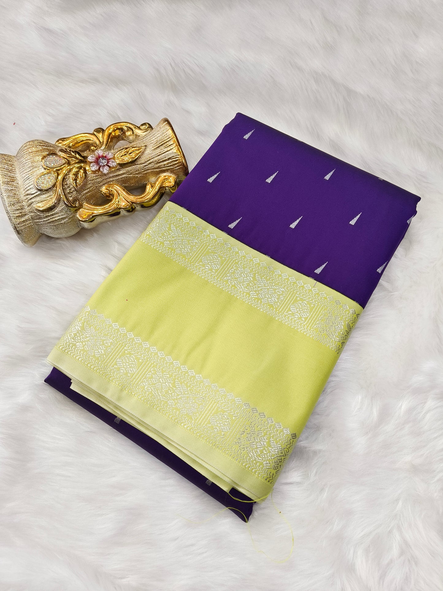 Purple kanjivaram silk saree