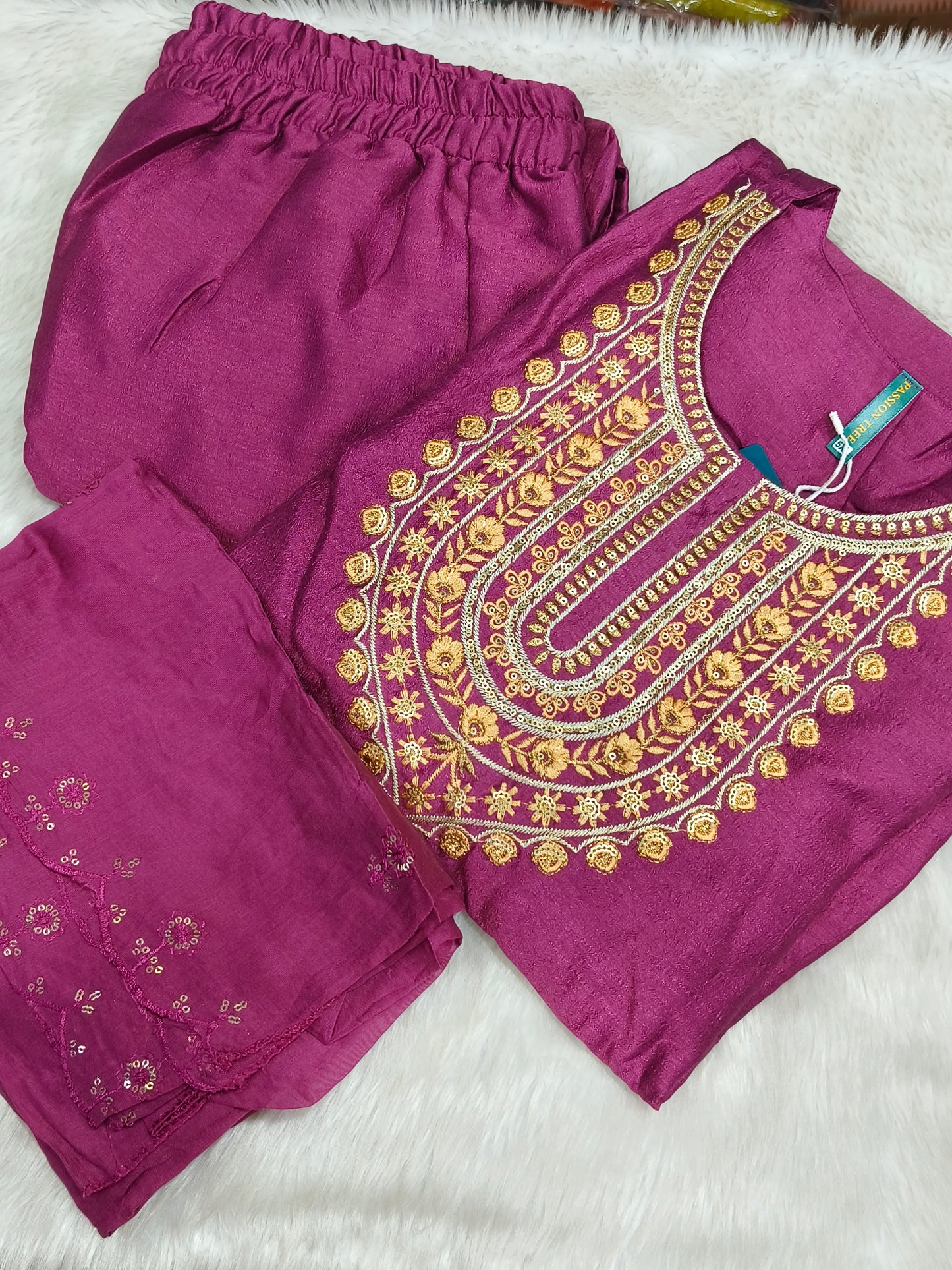 Wine designer Anarkali suit