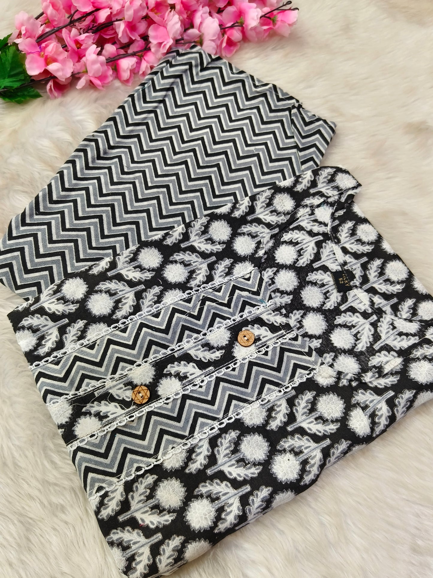 Black Cotton Top & Bottom set