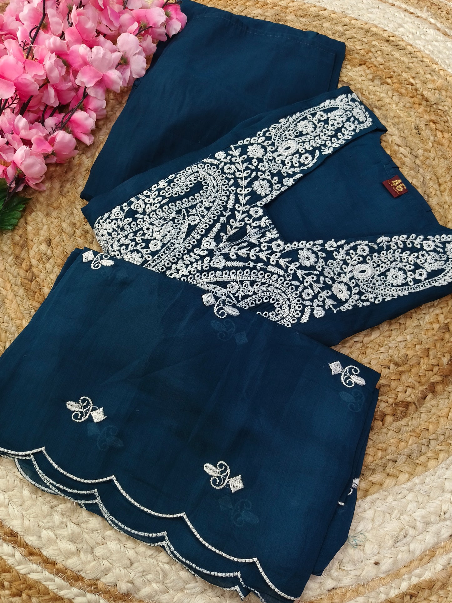 Blue designer Aline suit