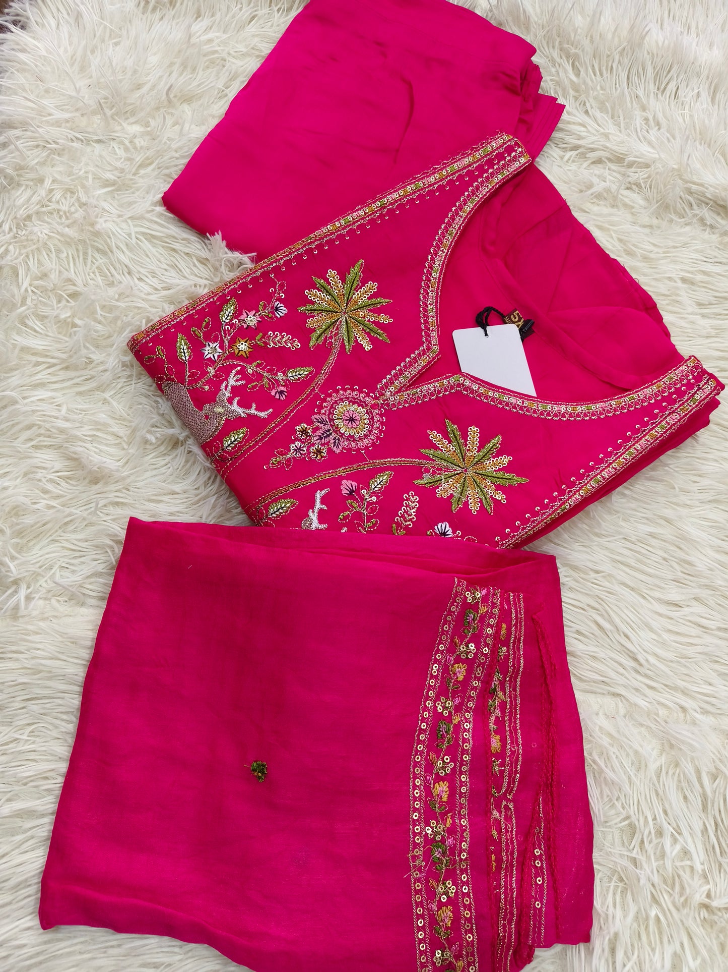 Pink designer Aline suit