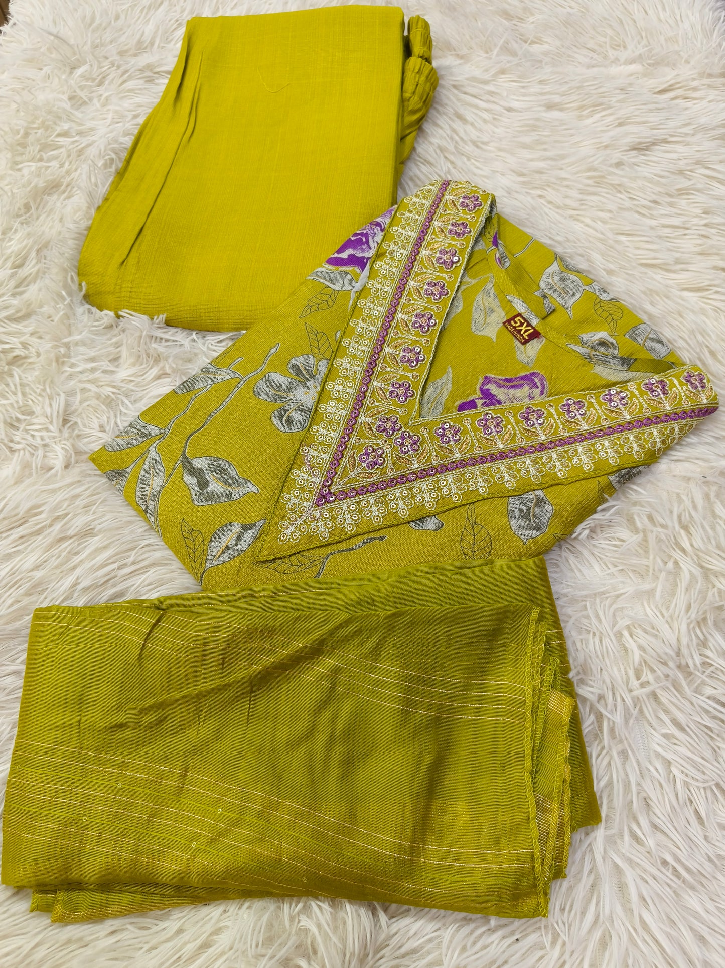 Neon green designer straight cut Suit