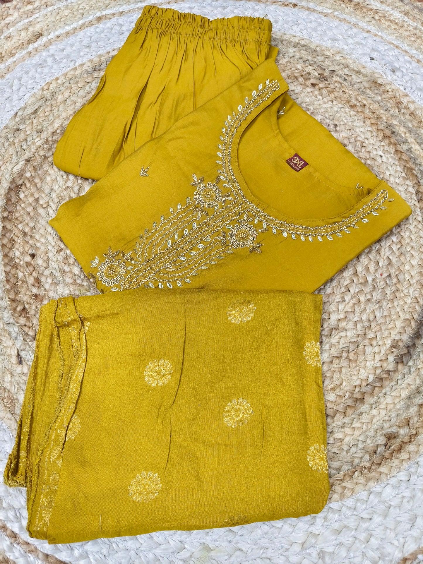 Yellow Designer straight cut Suit