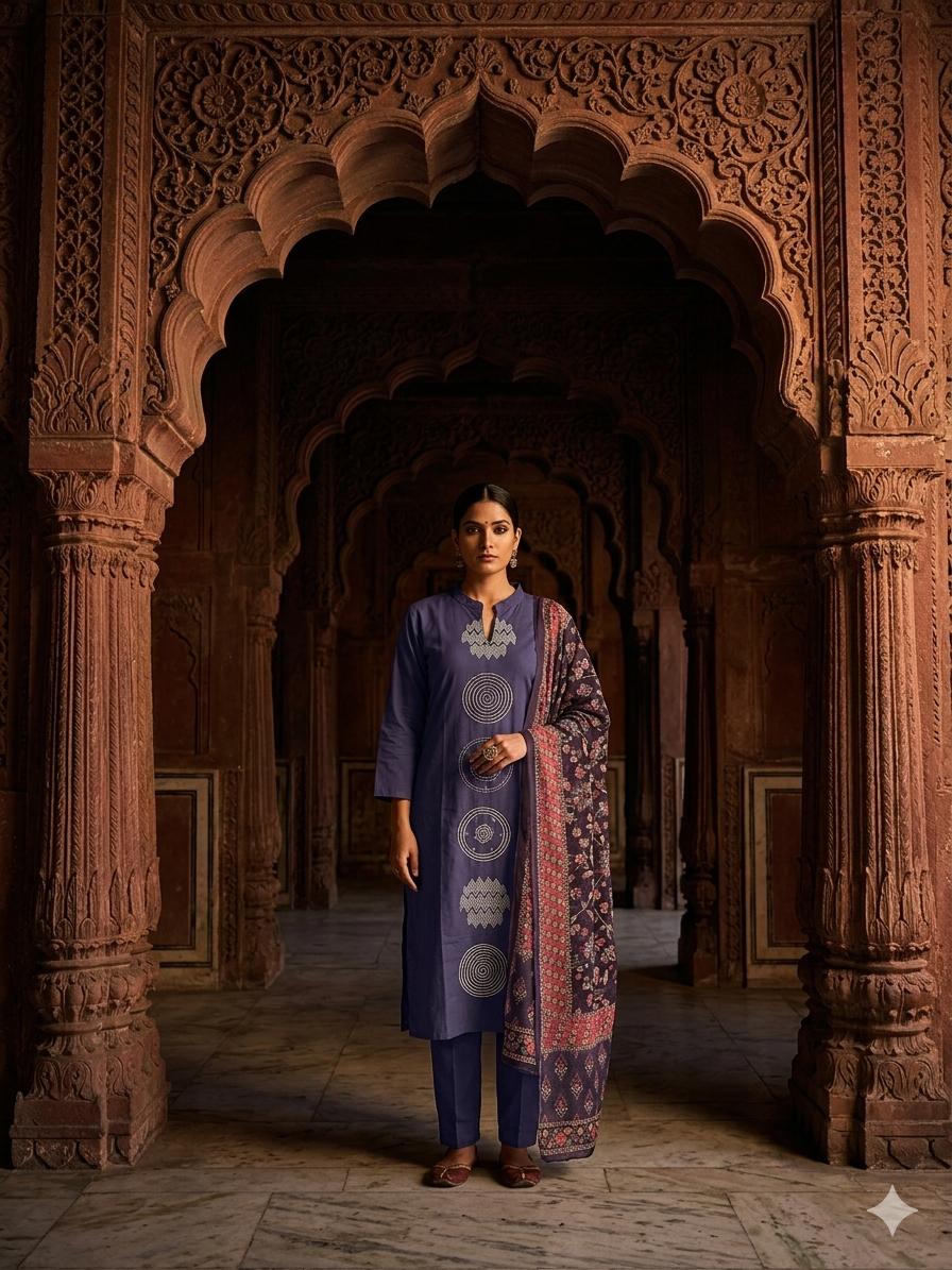 Purple pure cotton suits