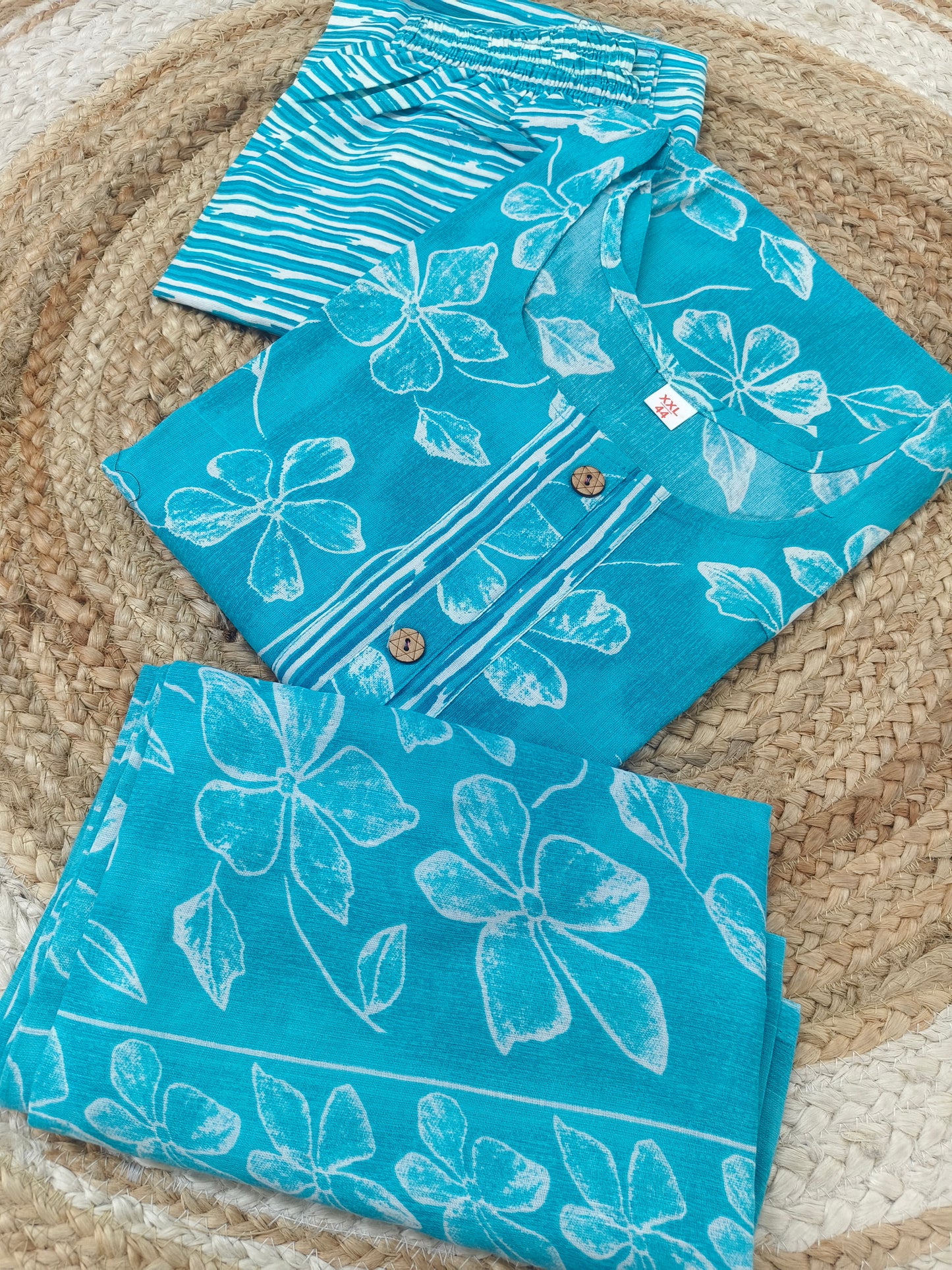 Blue cotton salwar suits