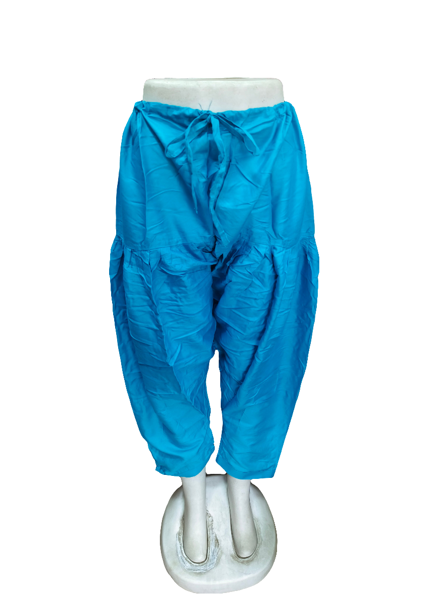 Blue Cotton Patiala Pant
