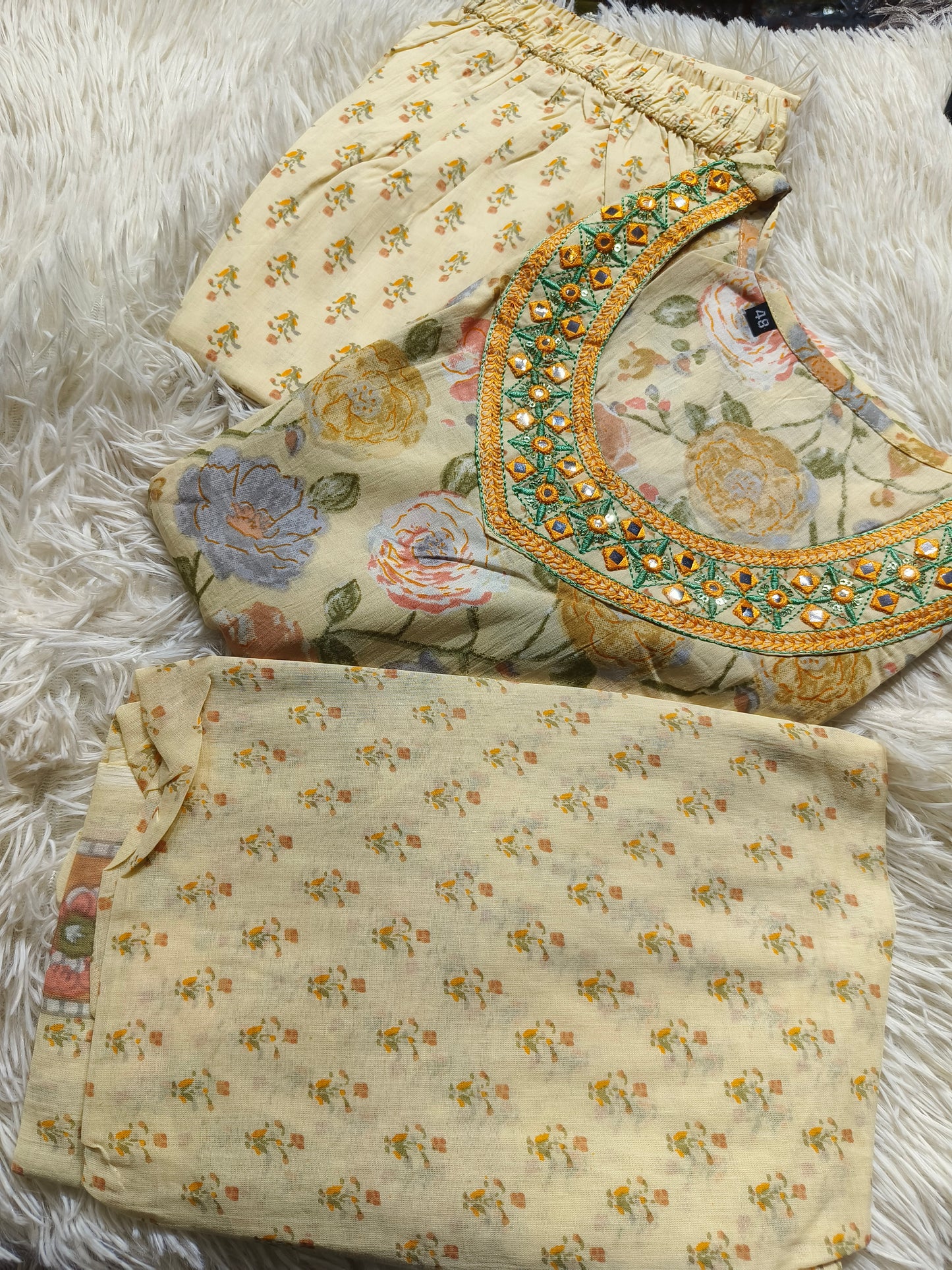 Light yellow pure cotton Dress