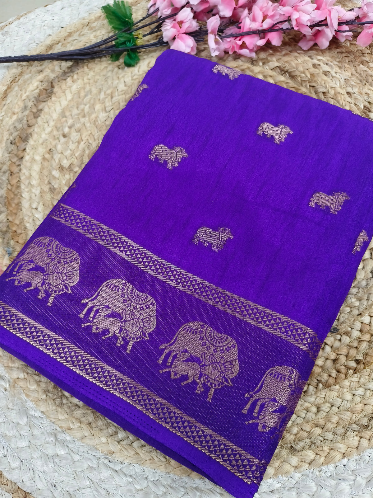 Purple Elegant silk saree