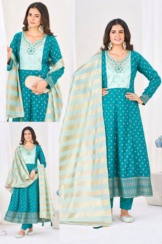 Blue Plus size salwar suites