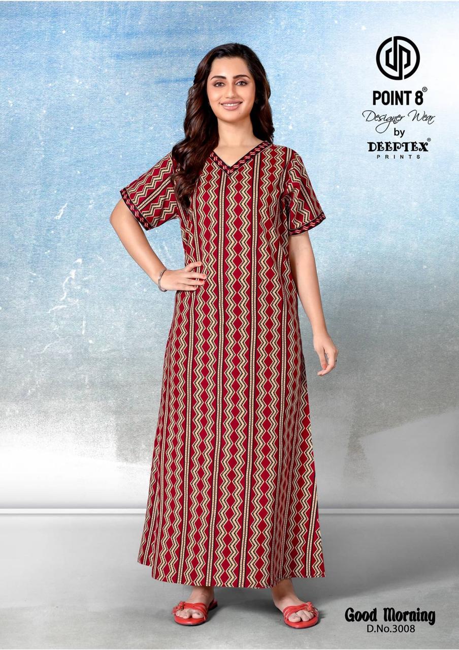Red printed Pure cotton Nighty