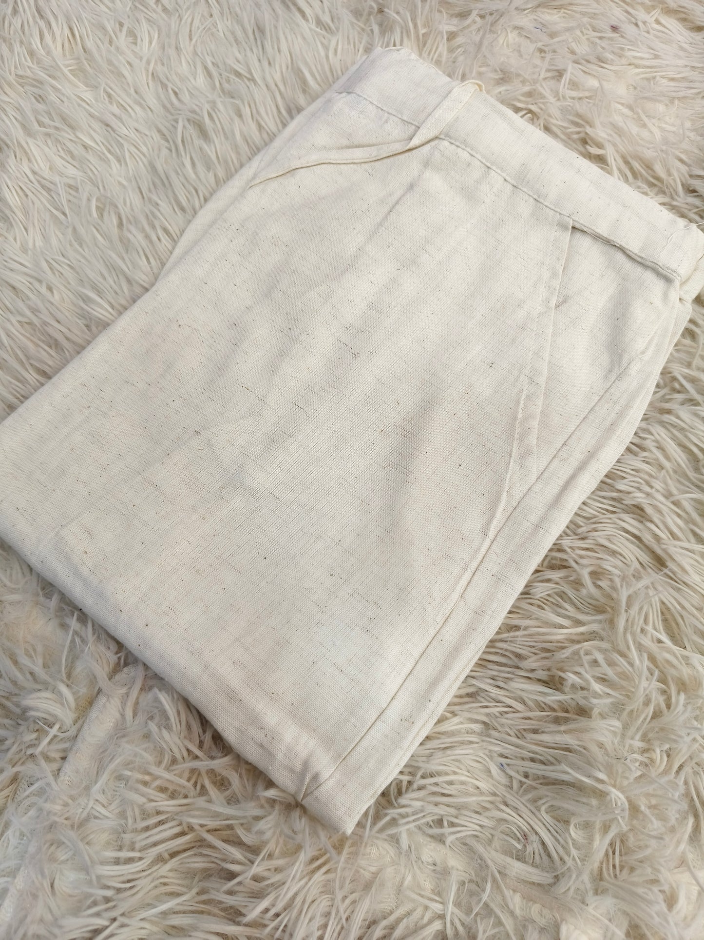 Kadhi White Cotton Pant