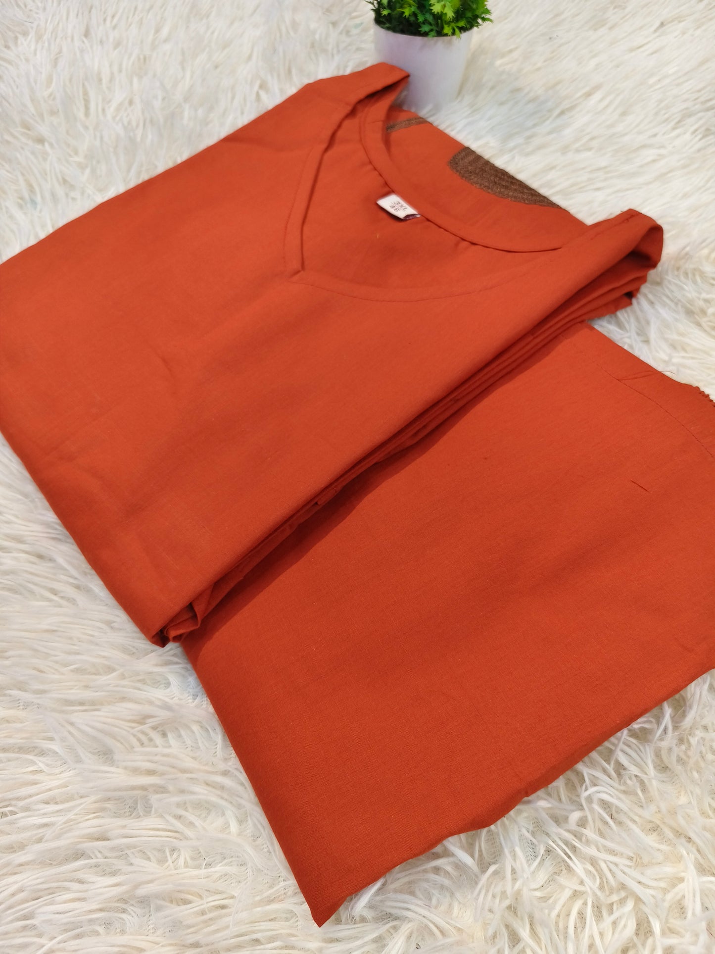 Orange premium cotton cord set