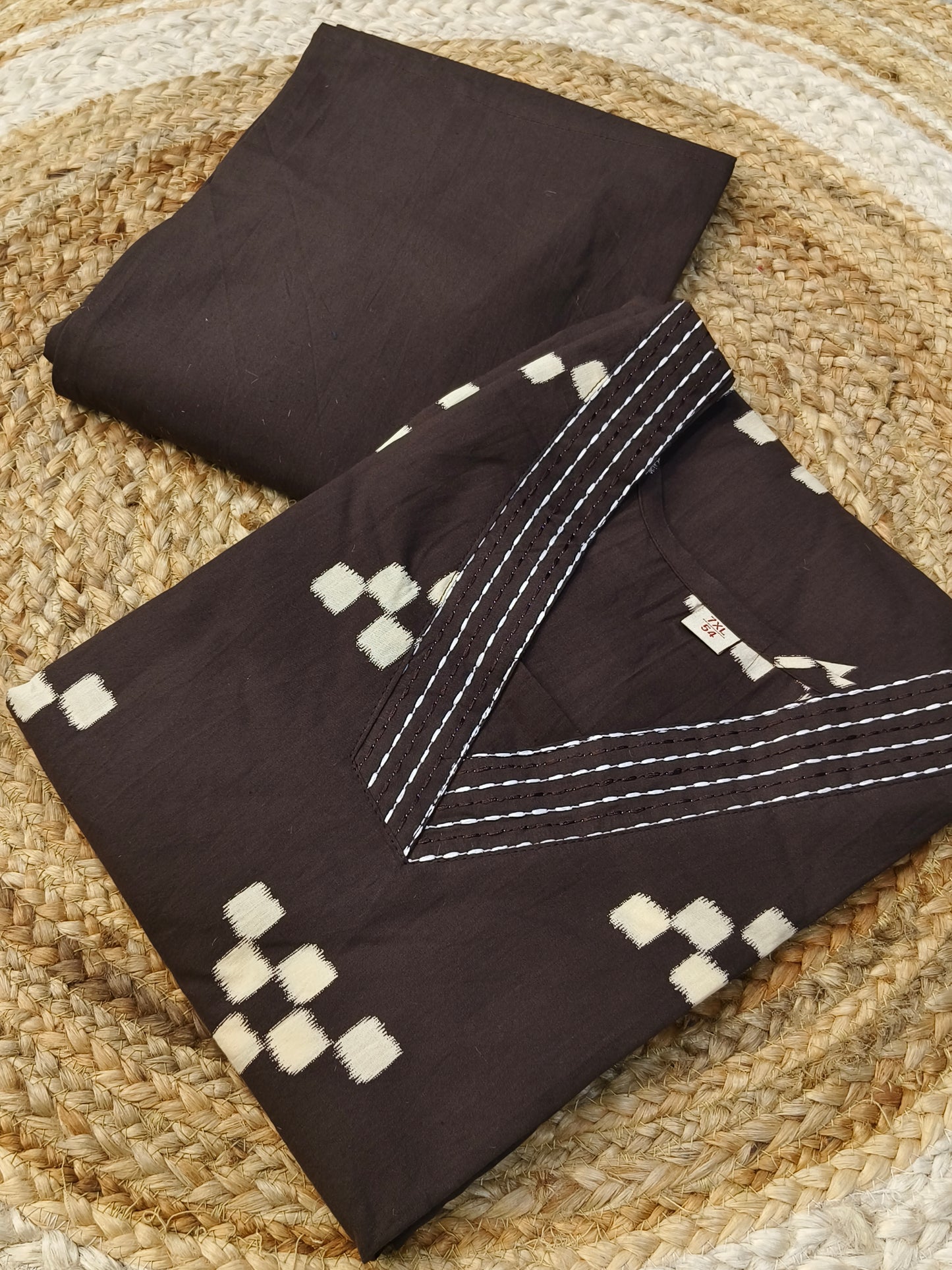 Elephant grey pure cotton cord set