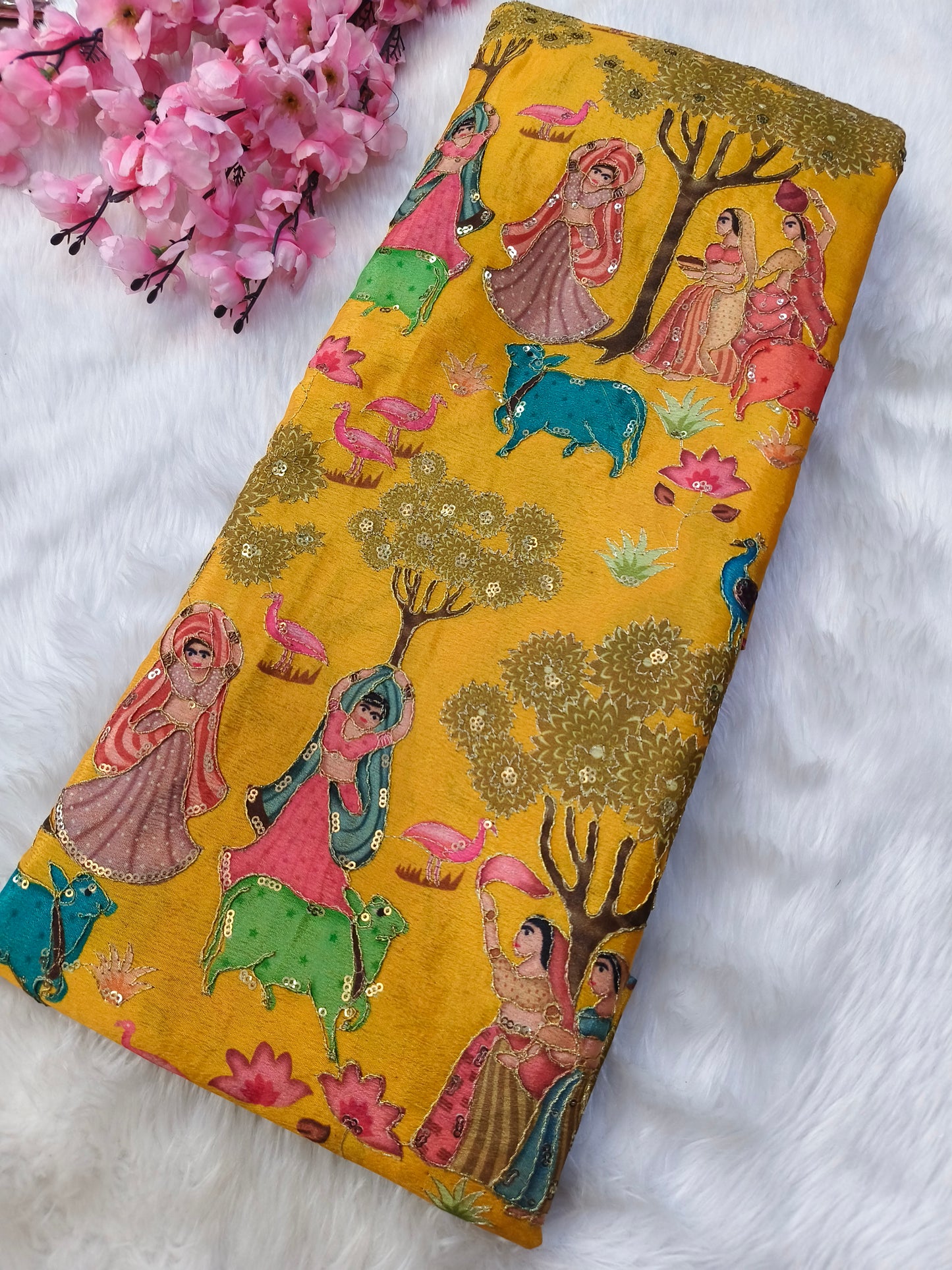 Yellow Silk blouse piece