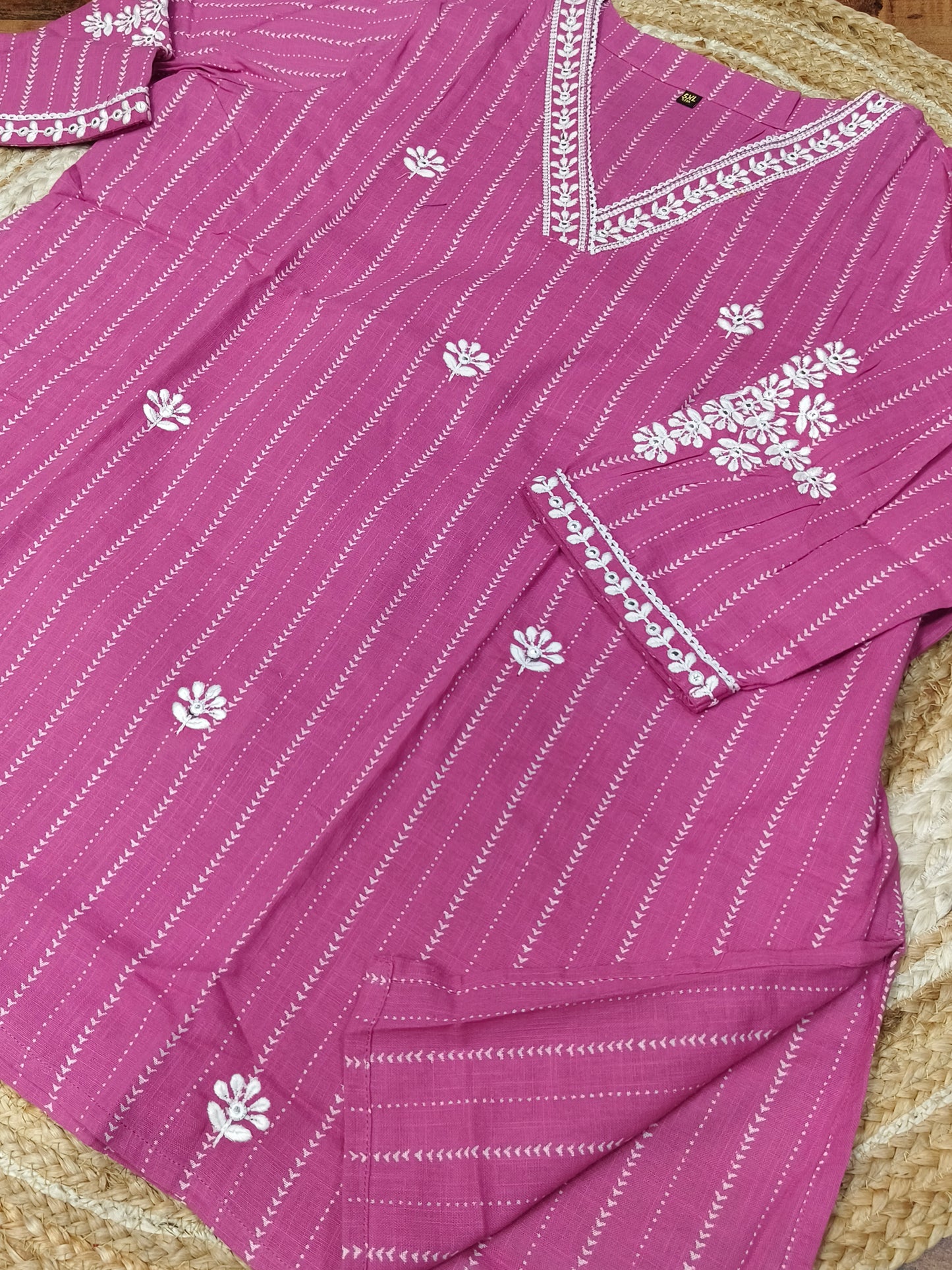 Pink Cotton short Kurtis
