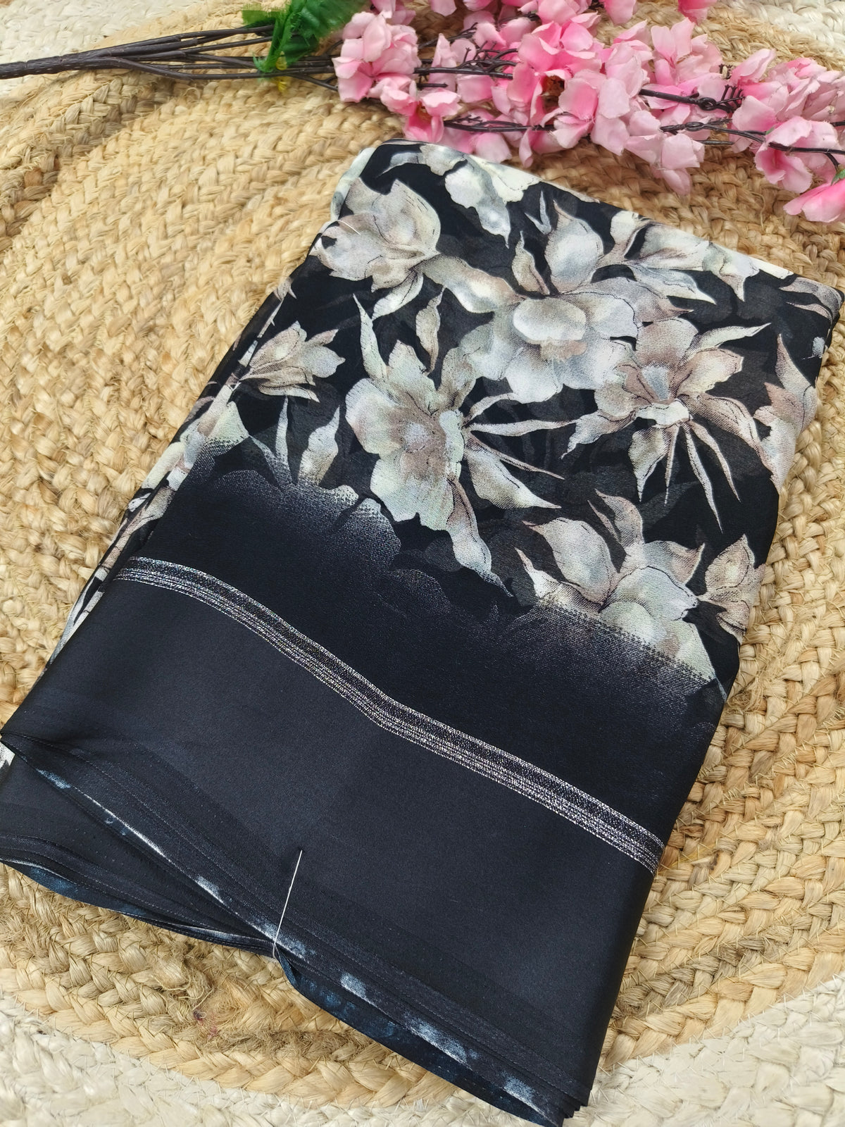 Black Georgette saree