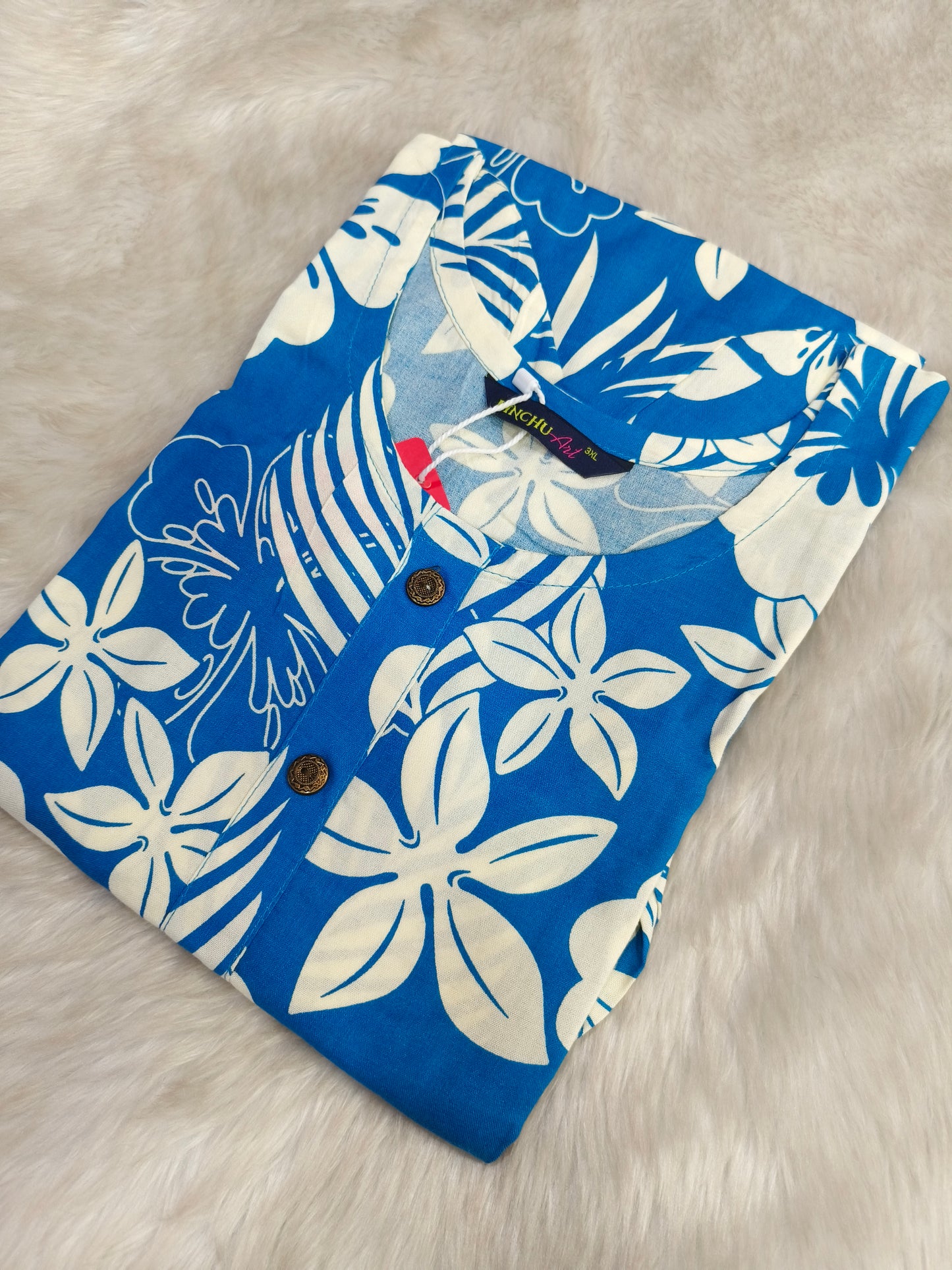 Blue Designer Rayon Kurti