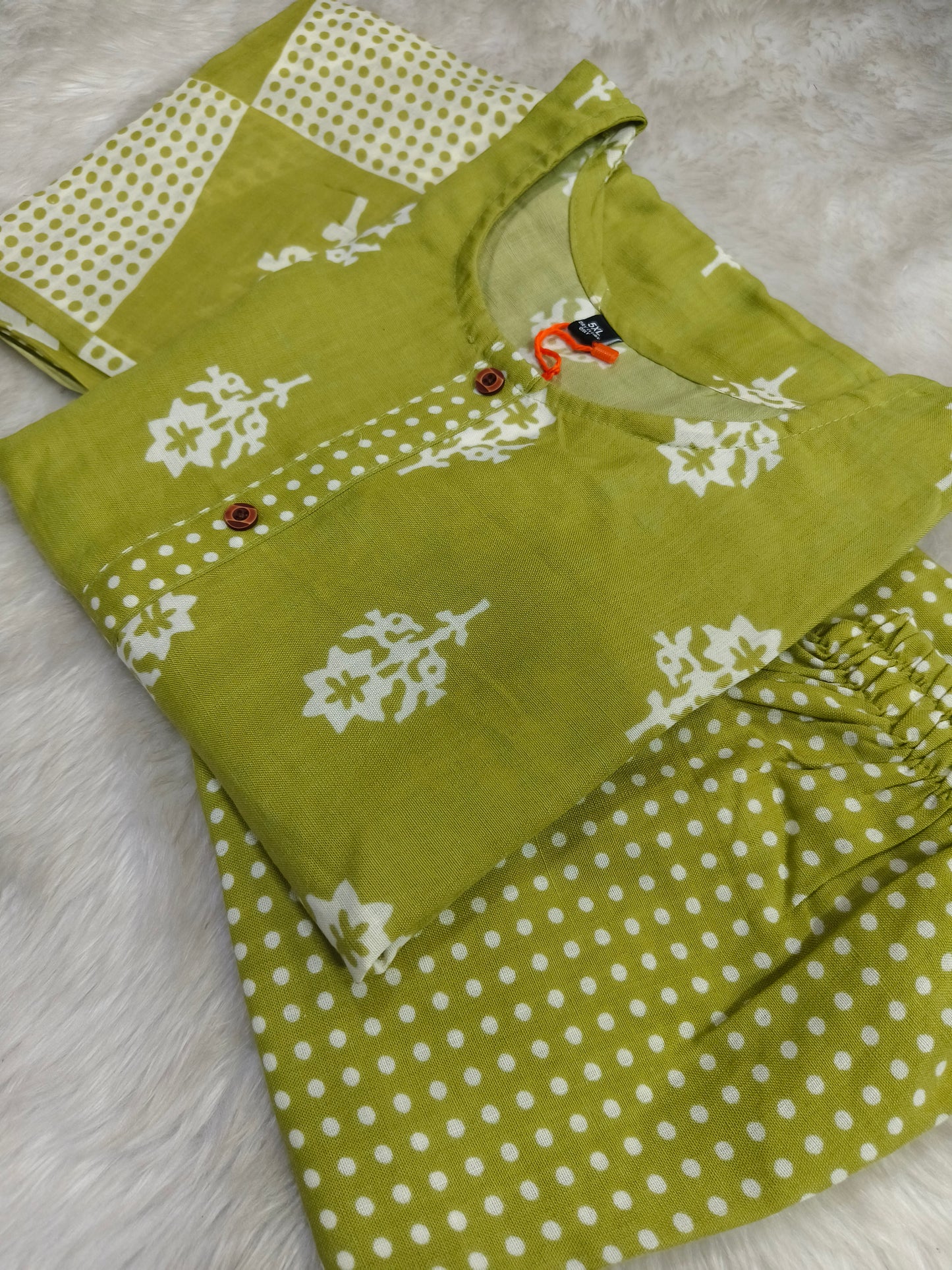 Green Cotton sets with duppata