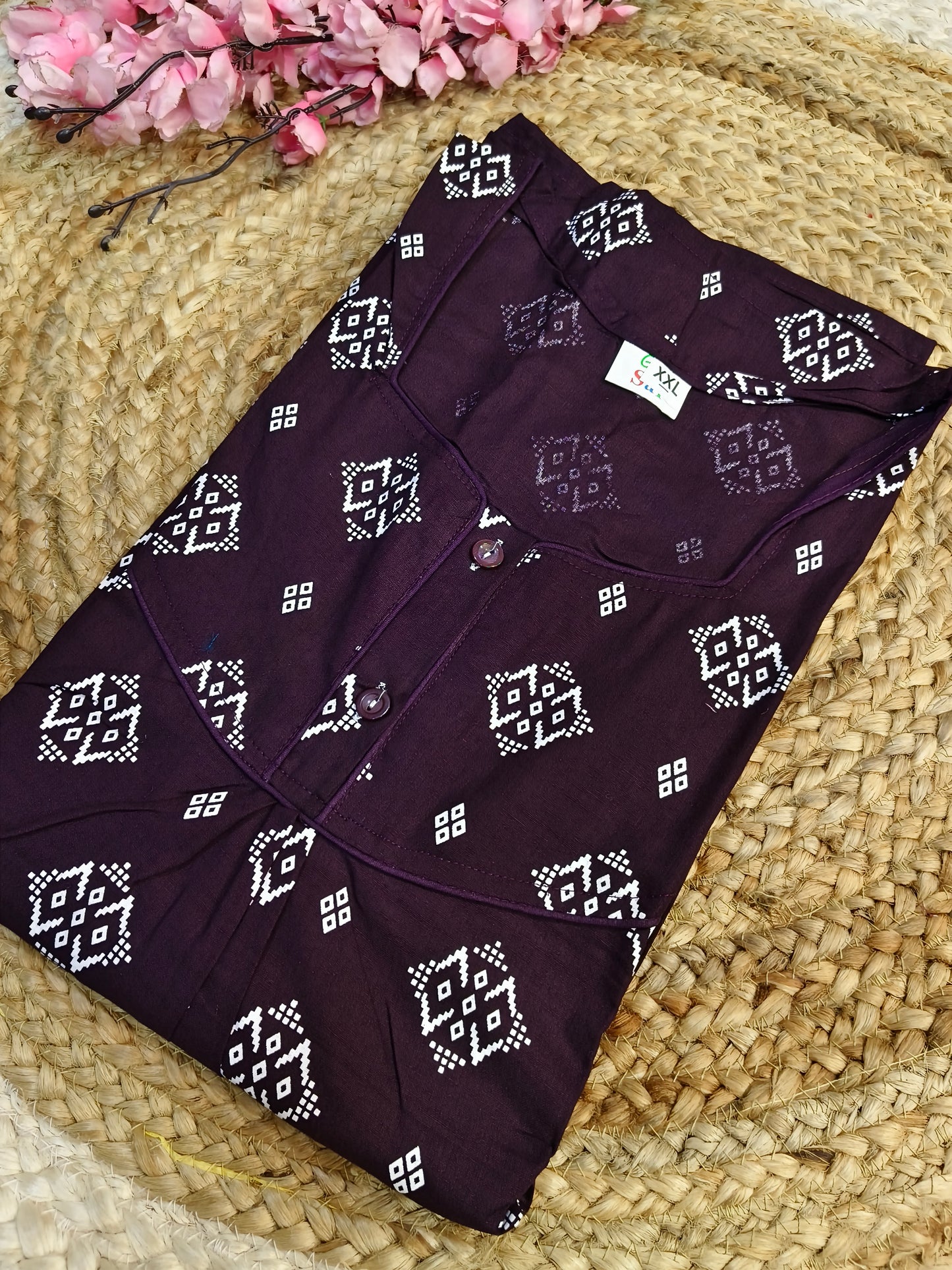 Wine Pure cotton Nighty