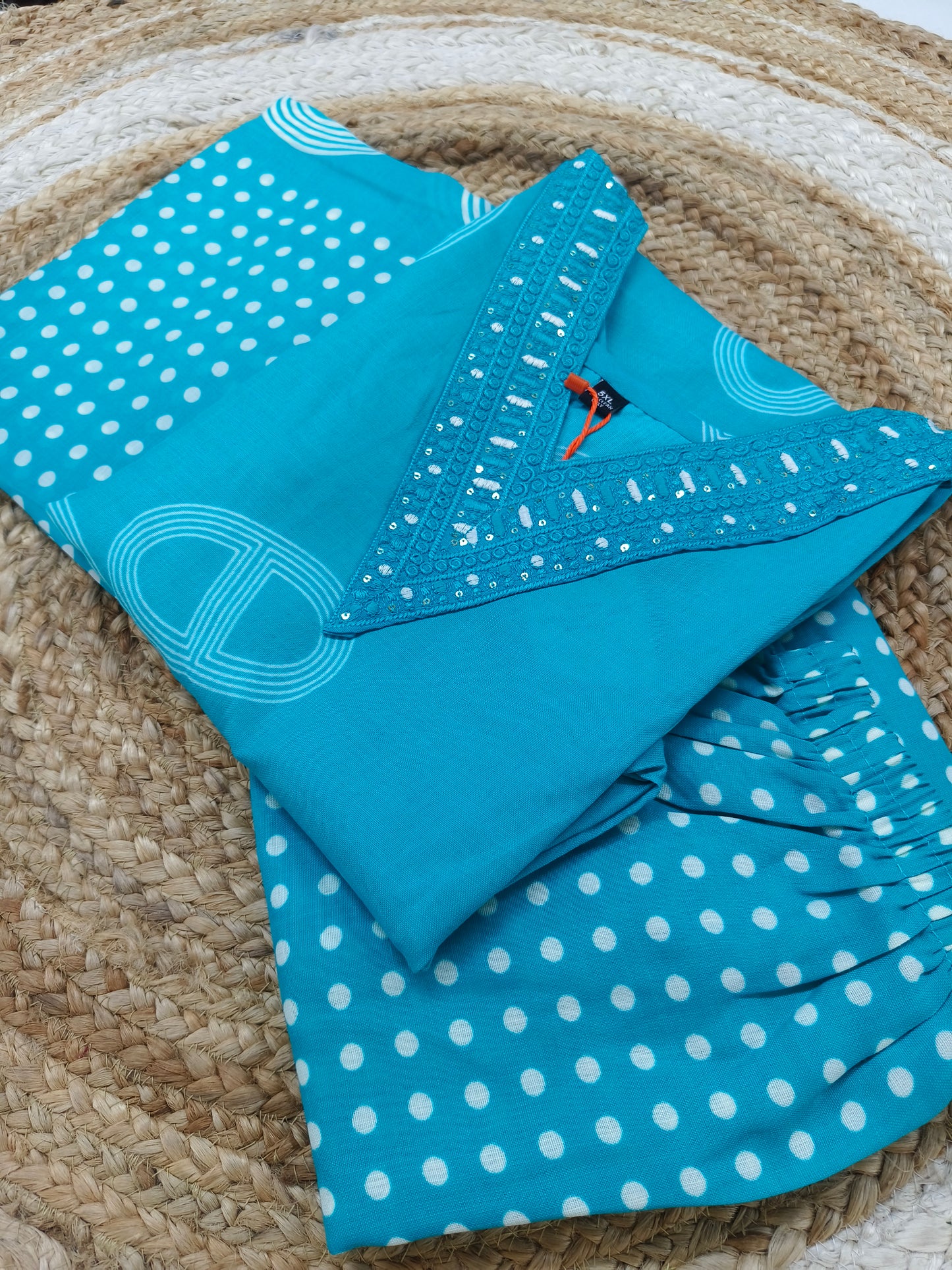 Blue Cotton sets with duppatta