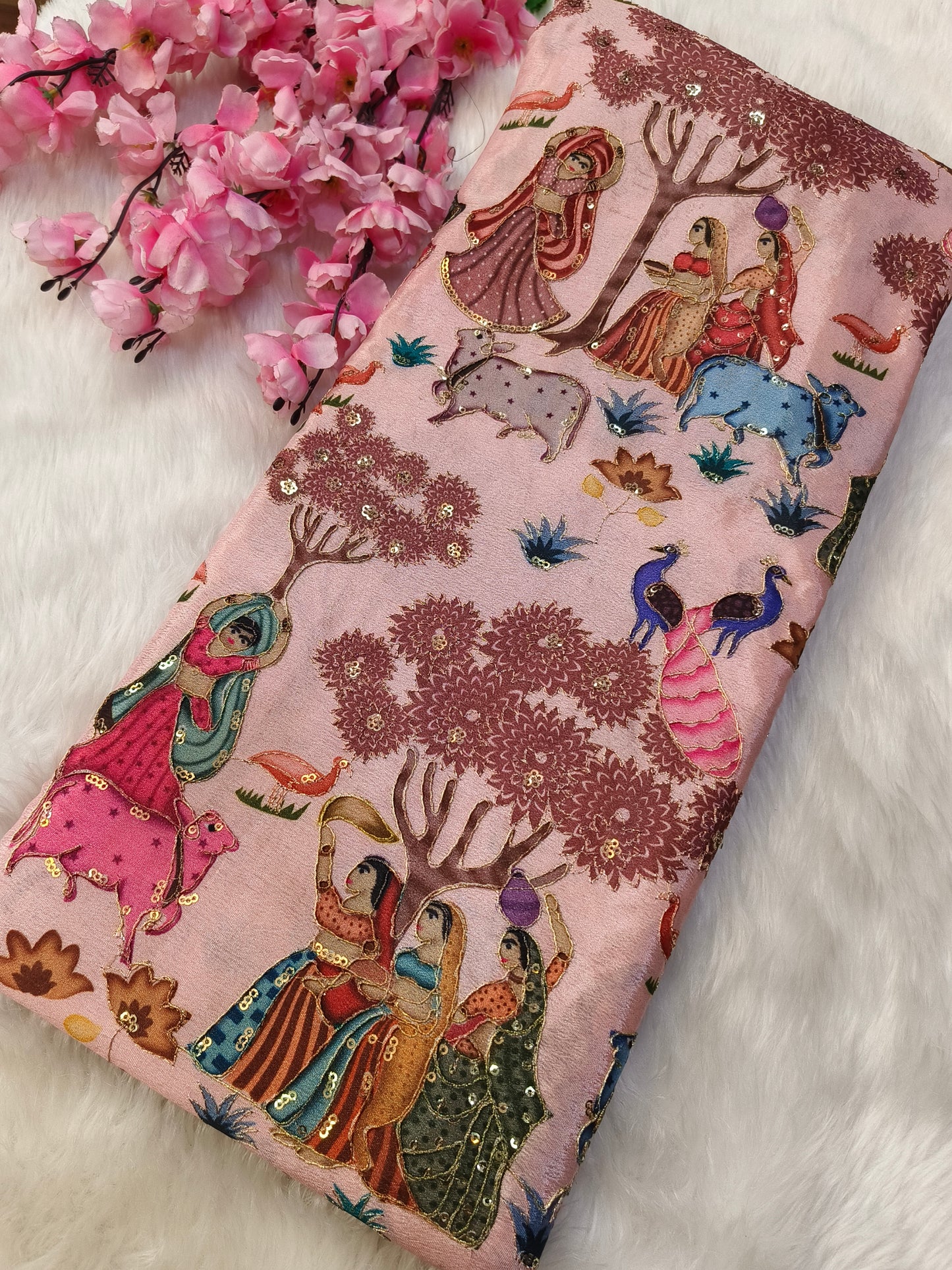 Light Pink Silk blouse piece