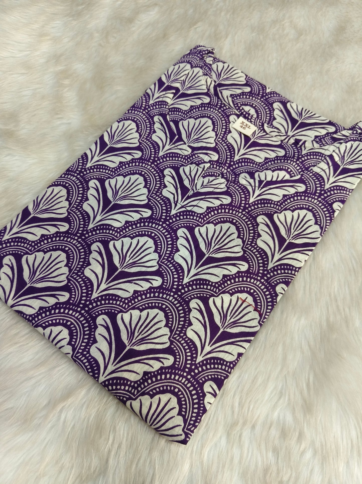 Purple Cotton short Kurtis