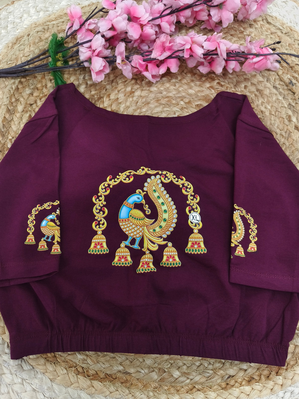 Vine Stretchable blouse with unique printed design